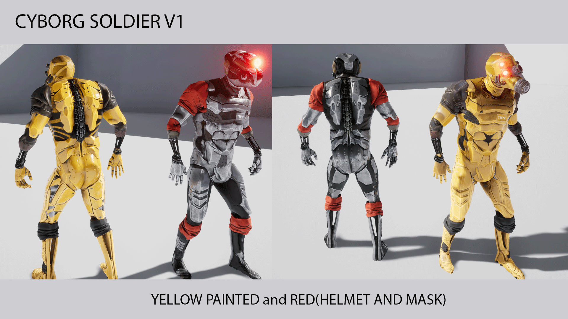 Cyborg Soldier V1 虚幻4 UE4 科幻 士兵 迷彩服 红外线 角色插图2