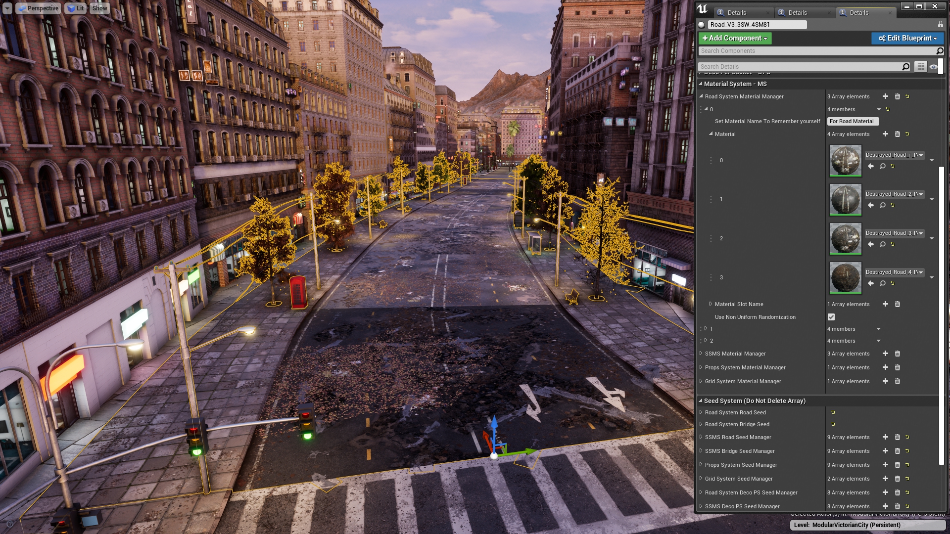 程序化道路创建生成蓝图 虚幻4 ue4 Procedural Road Generator插图2