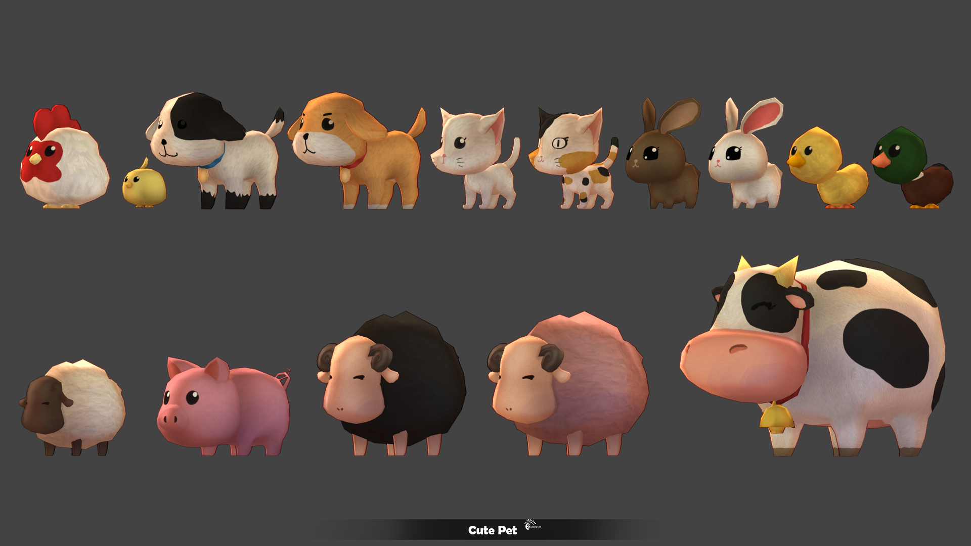 Cute Pet 虚幻4 UE4 卡通 可爱 动物 角色 动画