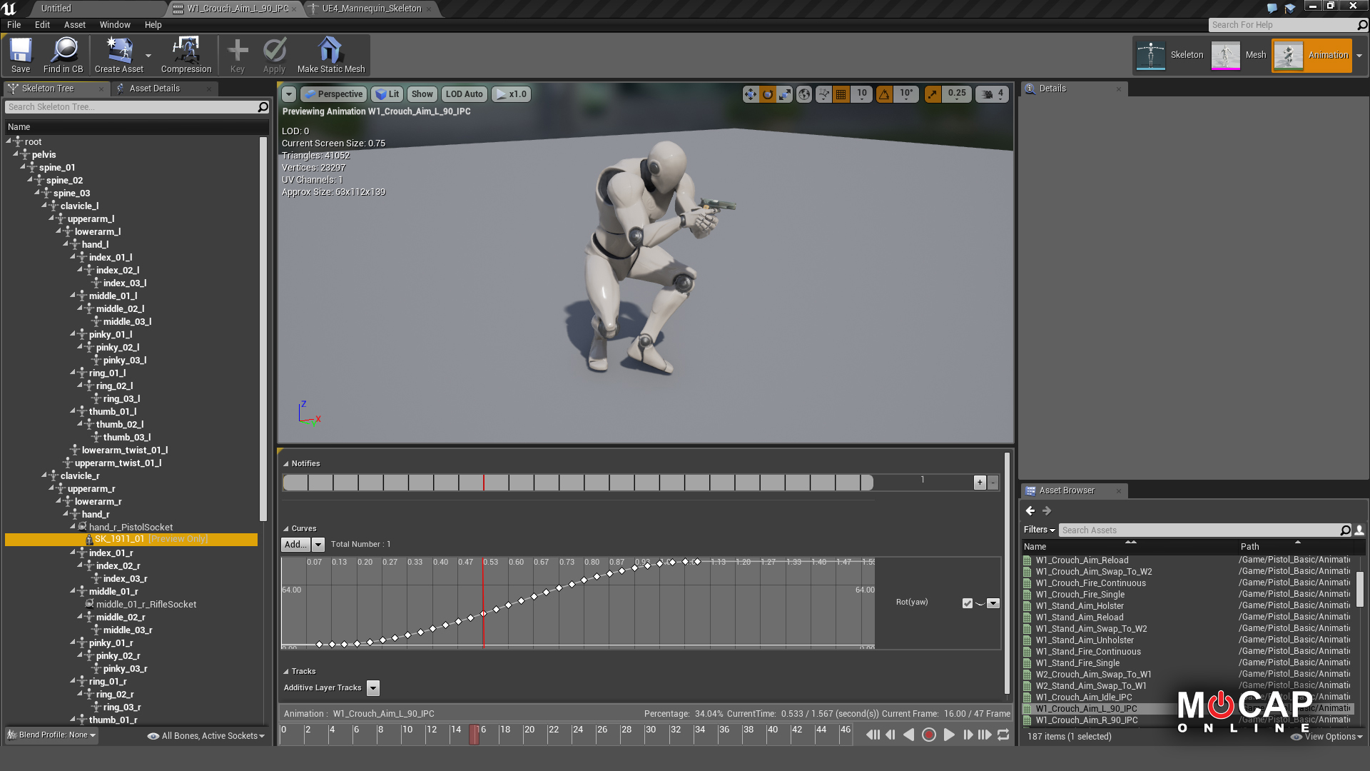 Pistol Pro – MoCap Pack 虚幻4 UE4 手枪 动作 动画 合集包插图3