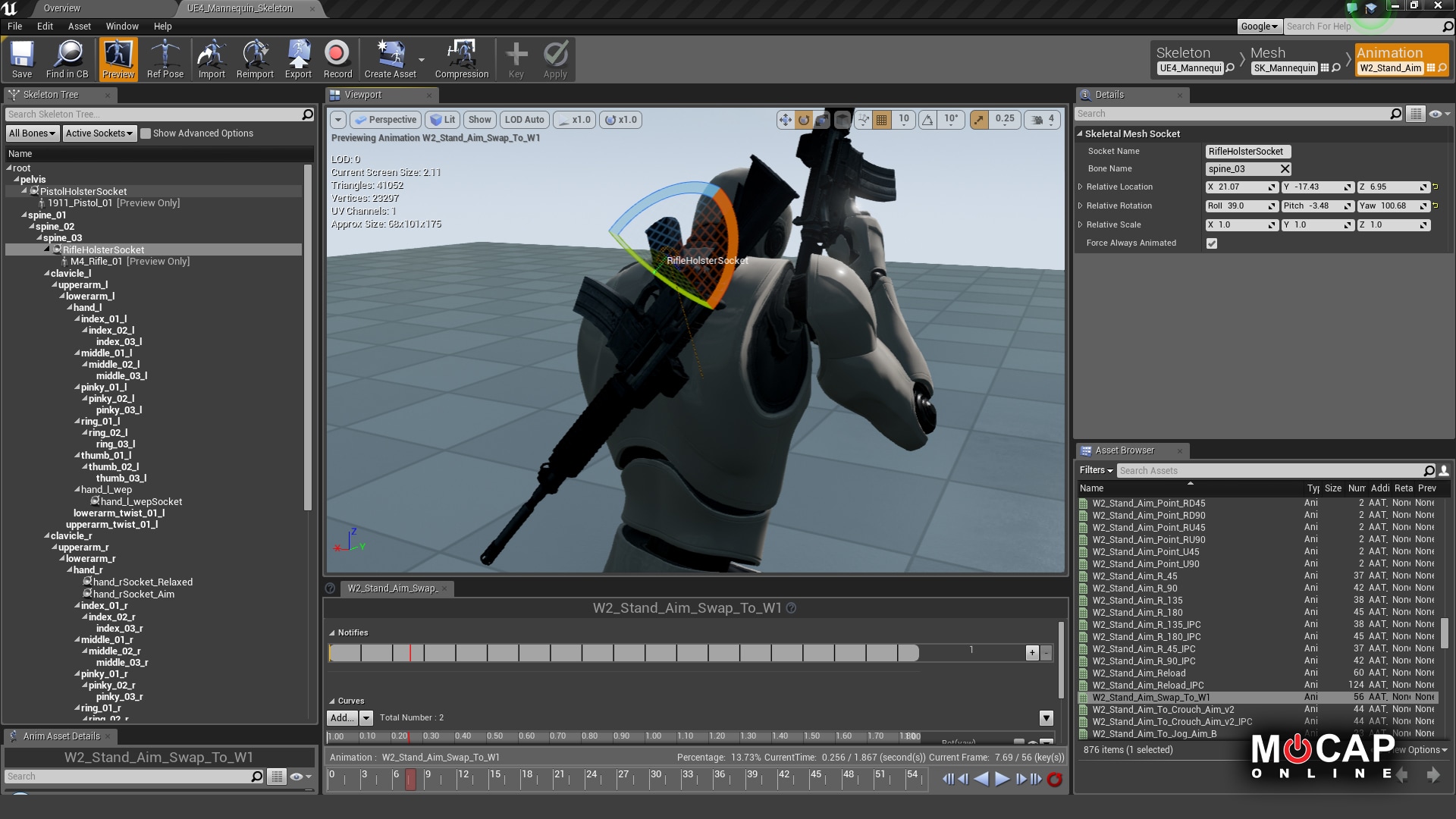 Rifle Pro – MoCap Pack 虚幻4 UE4 自动 步枪 射击 动作 动画插图4