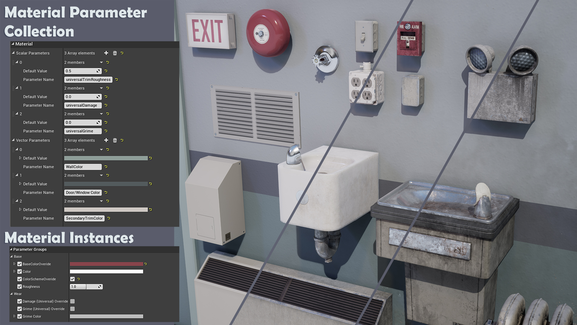 模块化 公共 走廊 场景 可做旧 虚幻4 UE4 Public Hallway Pack插图3