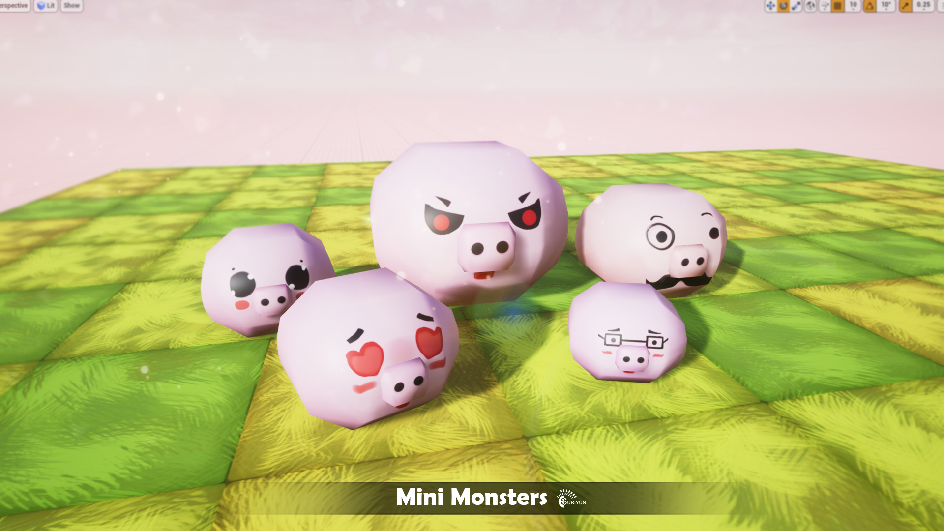 Mini Monsters 虚幻4 UE4 卡通 可爱 迷你 怪物 角色 动作插图3