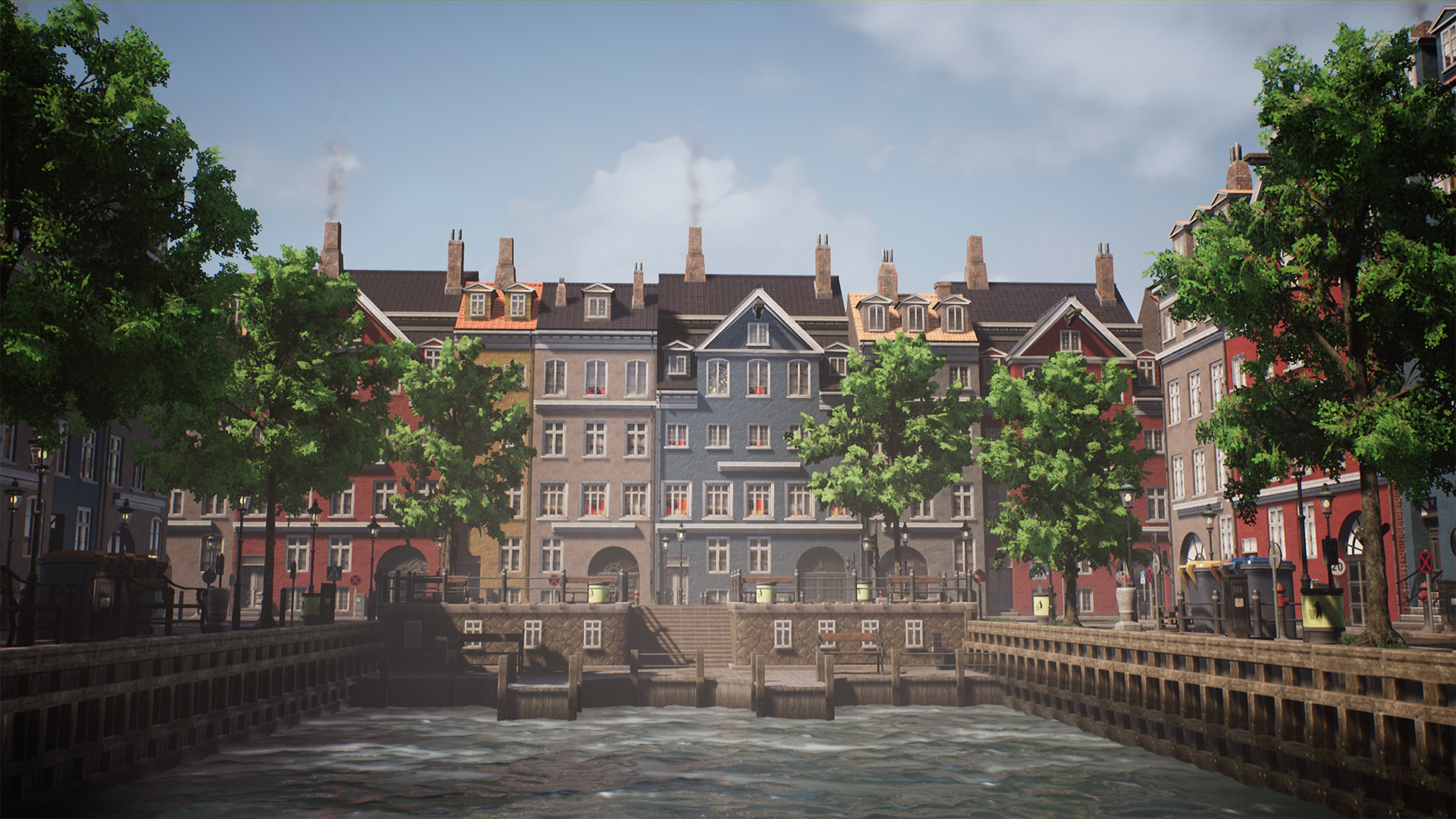 北欧 港口 小镇 水城 建筑 场景 虚幻4 UE4 Nordic Harbour插图2