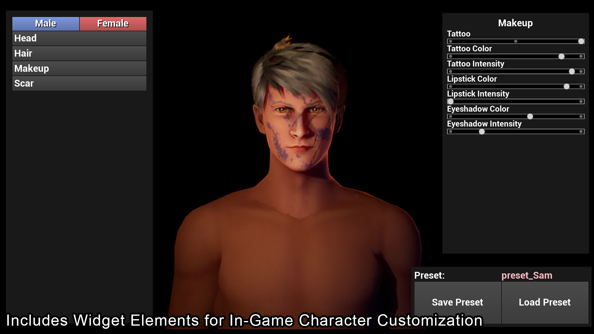 角色捏脸创建蓝图 虚幻4 ue4 Assembly Modular Character Creator 426插图4