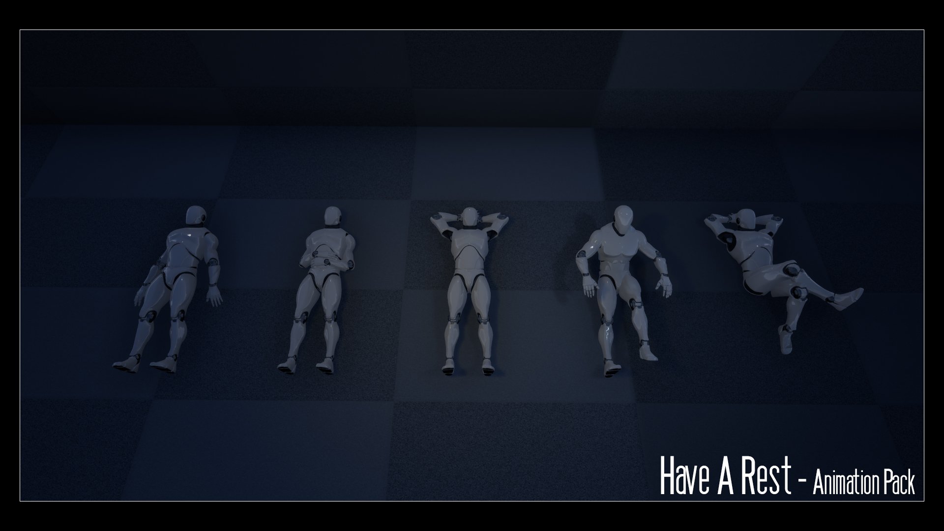 休息睡觉放松偷懒躺下动画重定向 虚幻4 ue4 Have A Rest Laying Down Animation Pack