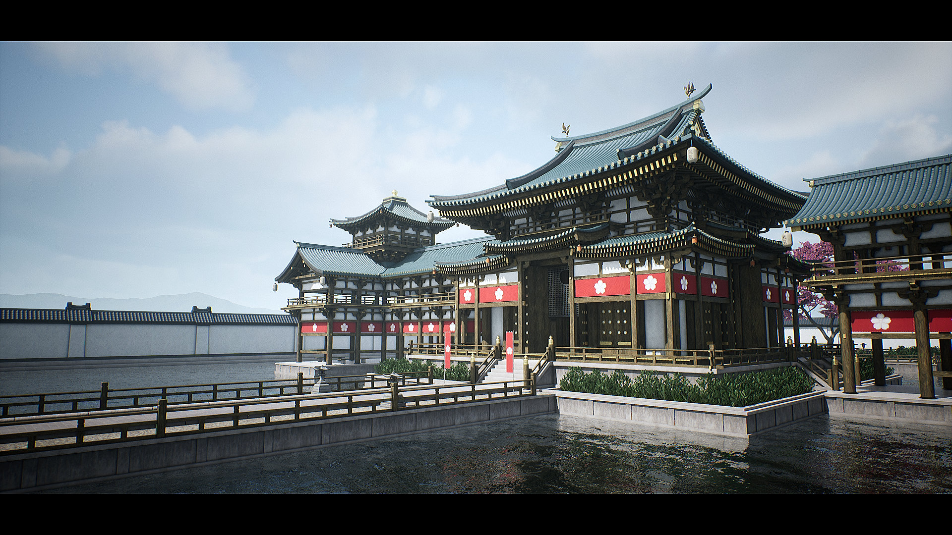 Modular Japanese Temple 虚幻4 UE4 日本 水上 宫殿 幻想 场景