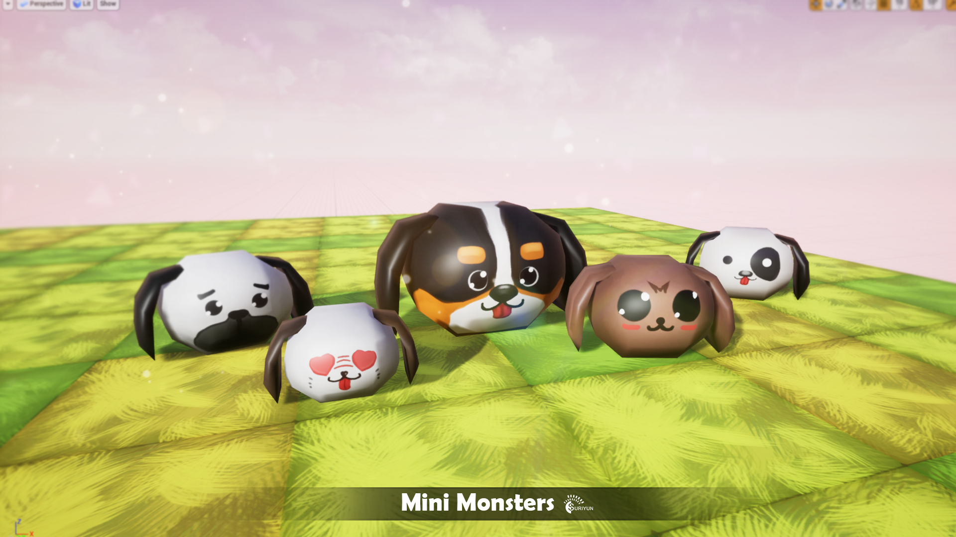 Mini Monsters 虚幻4 UE4 卡通 可爱 迷你 怪物 角色 动作插图1