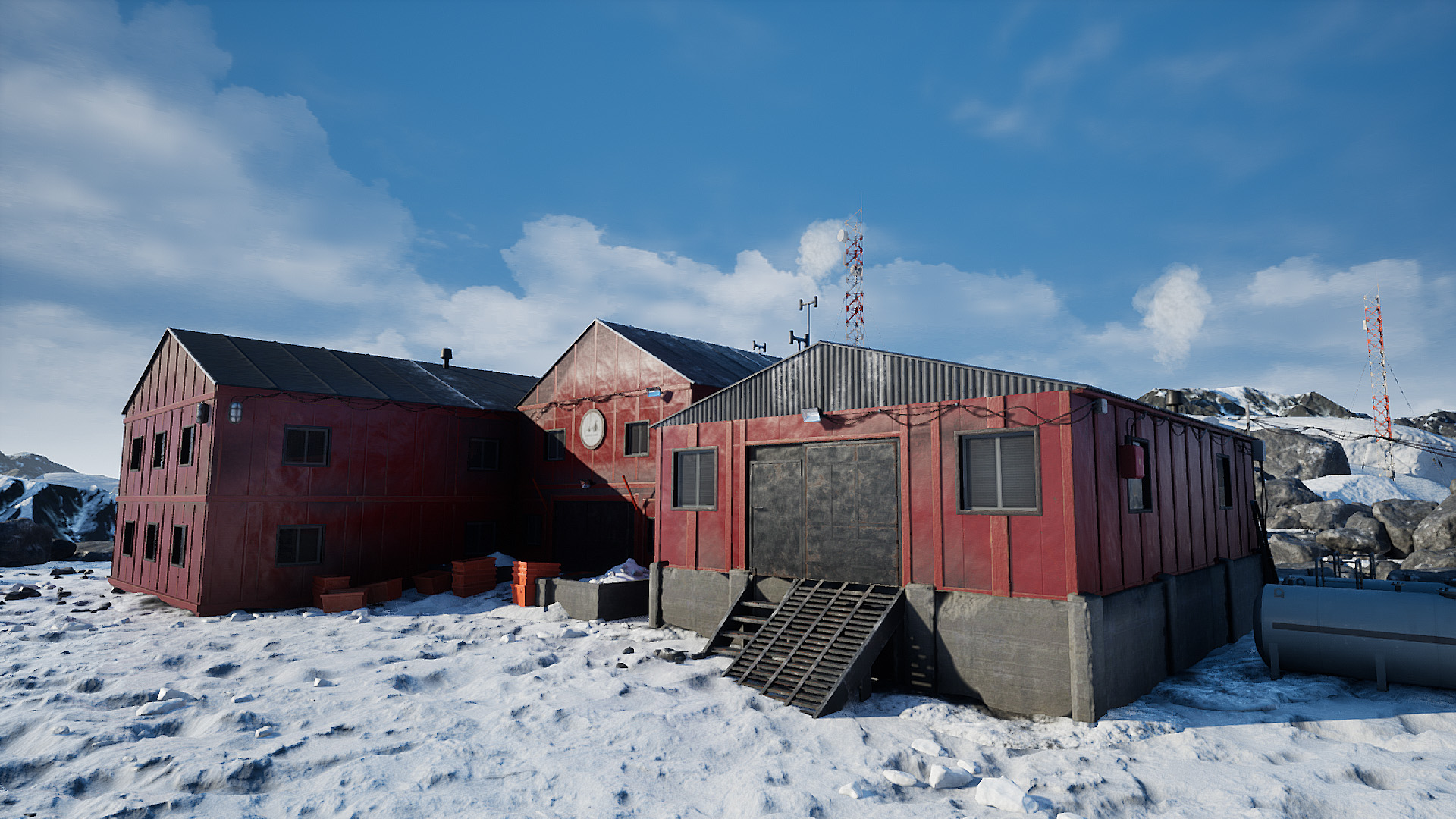 北极 极地 雪地 基地 哨站 研究所 场景 虚幻4 UE4 Arctic Base