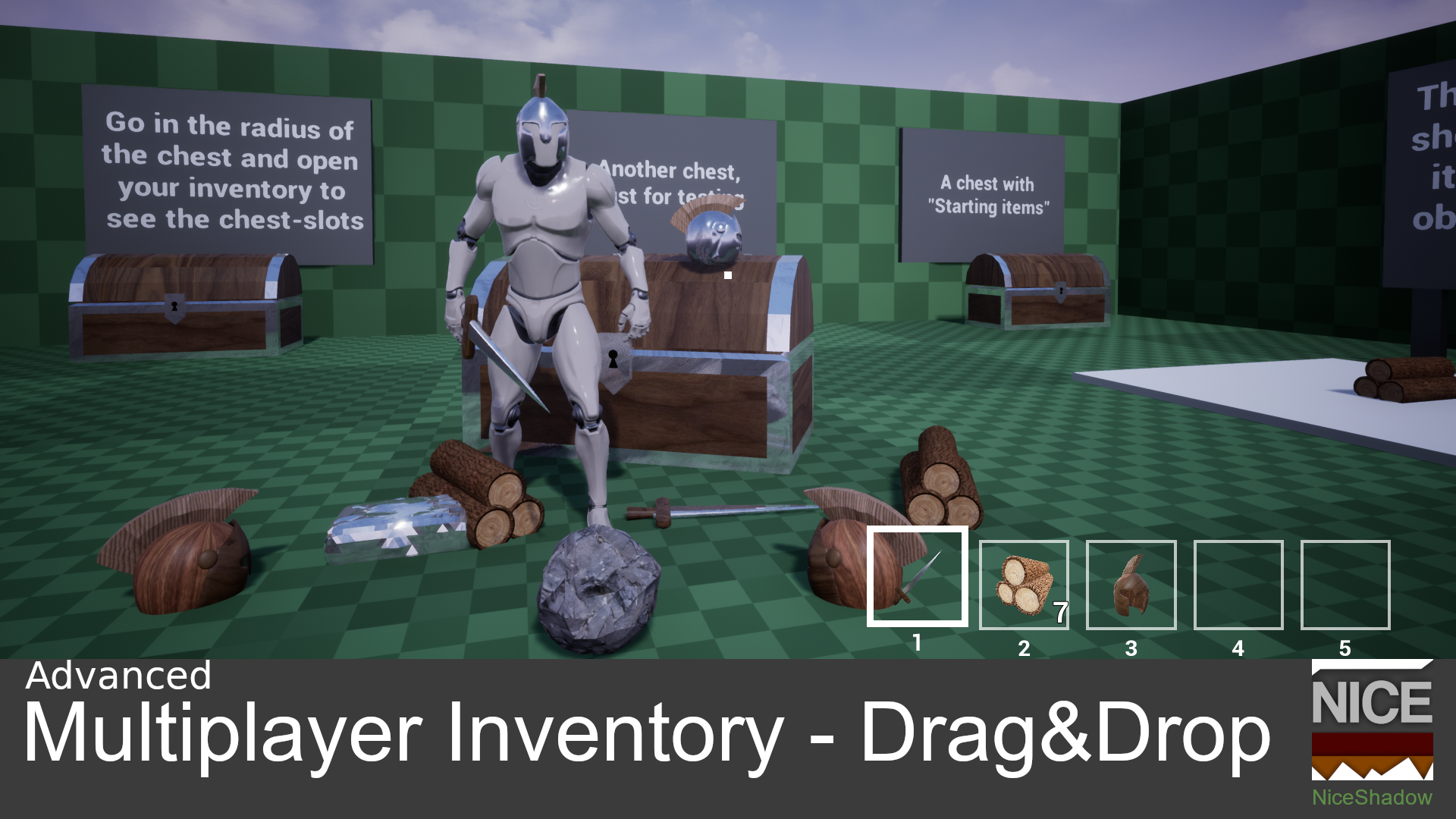 装备 物品 蓝图项目 虚幻4 UE4 Multiplayer Inventory Drag Drop