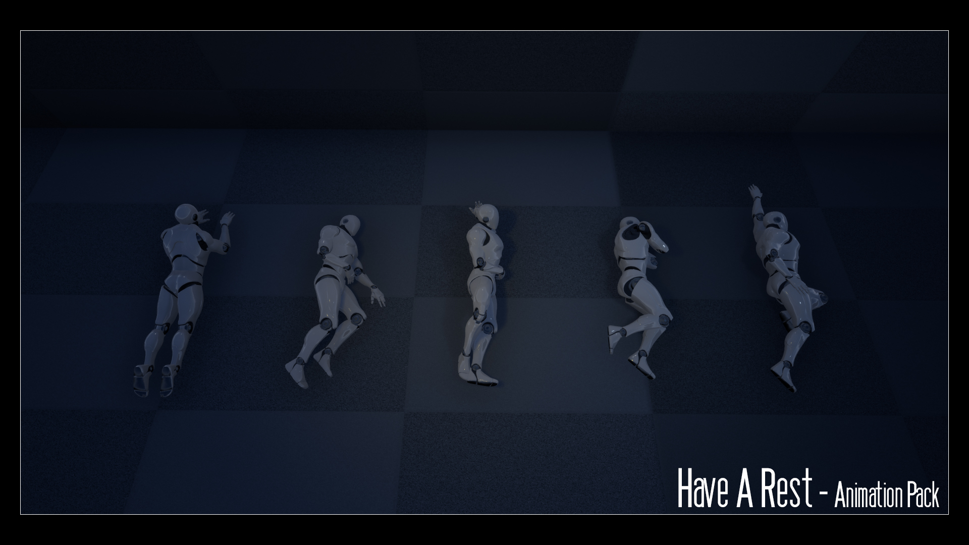 休息睡觉放松偷懒躺下动画重定向 虚幻4 ue4 Have A Rest Laying Down Animation Pack插图1