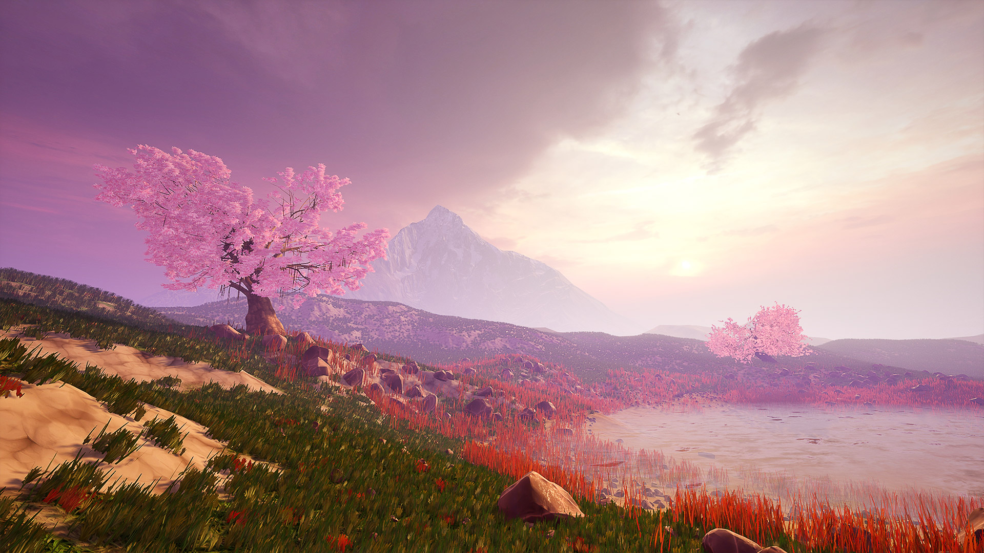 日式 植物 场景 虚幻4 UE4 Japanese Stylized Grass and Trees插图3
