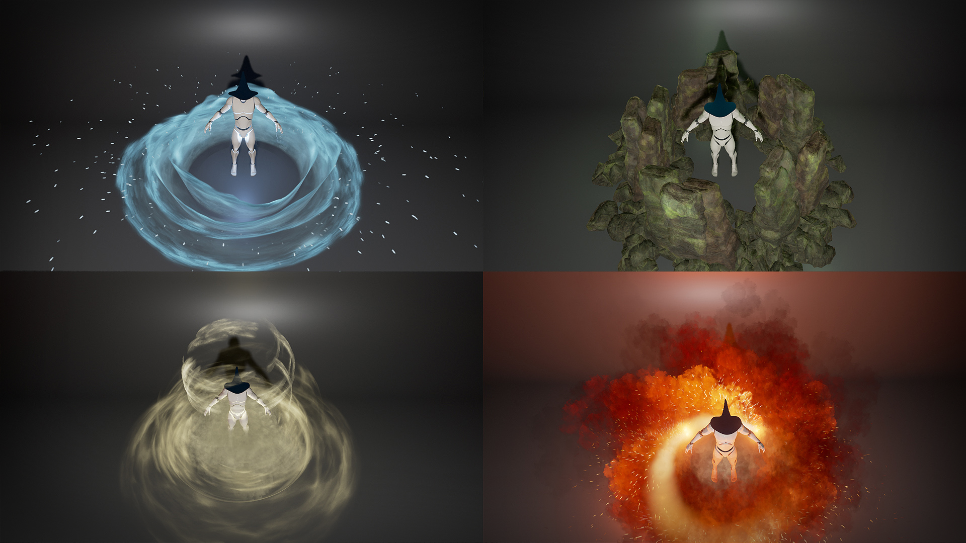 Luos’s Four Elements 虚幻4 UE4 火焰 水柱 发射器 粒子 特效插图3