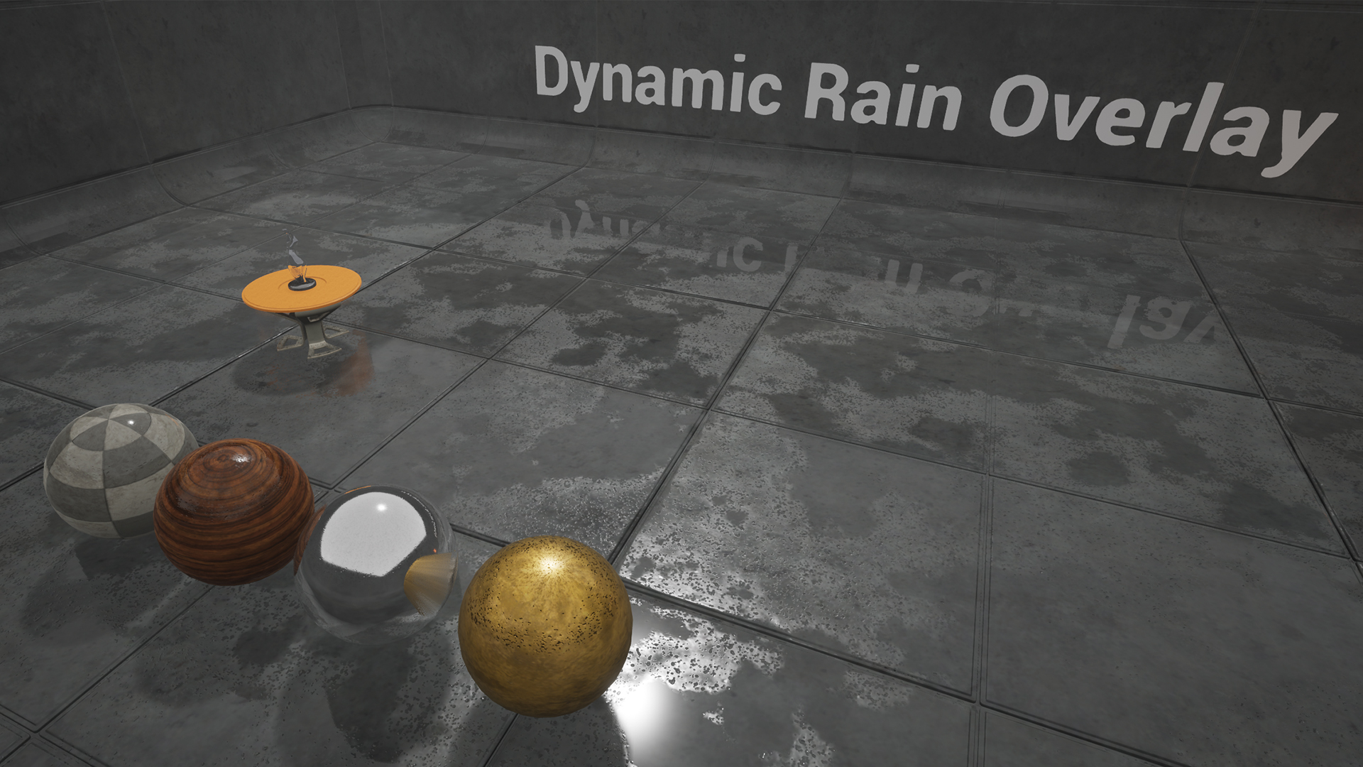 Dynamic Rain Overlay 虚幻4 UE4 动态 模拟 雨点 滴落 物体 表面