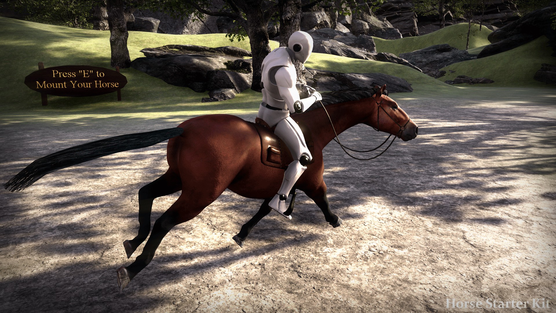 骑手骑马赛马巡逻驾驶蓝图模板 虚幻4 ue4 Horse Starter Kit 426插图3