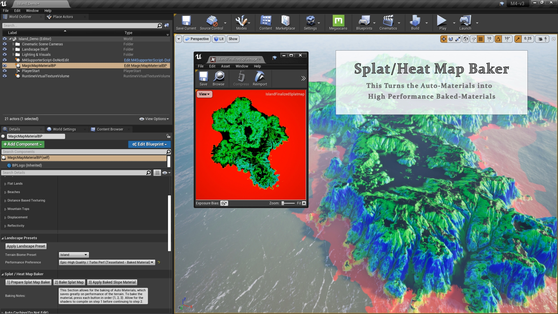 地形地貌材质生成蓝图 虚幻4 ue4 Magic Map Material Maker 425插图3