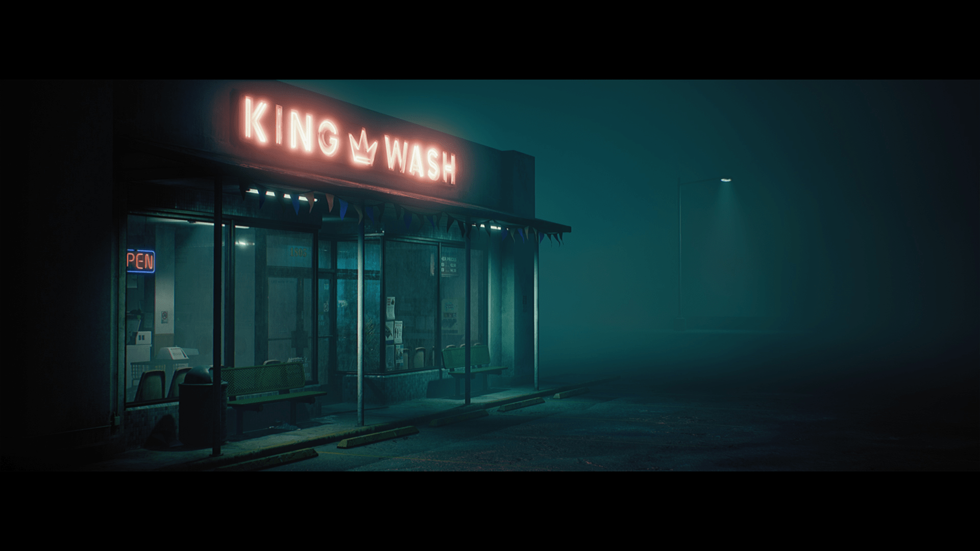 King Wash Laundromat 虚幻4 UE4 洗衣店 夜景 场景插图3