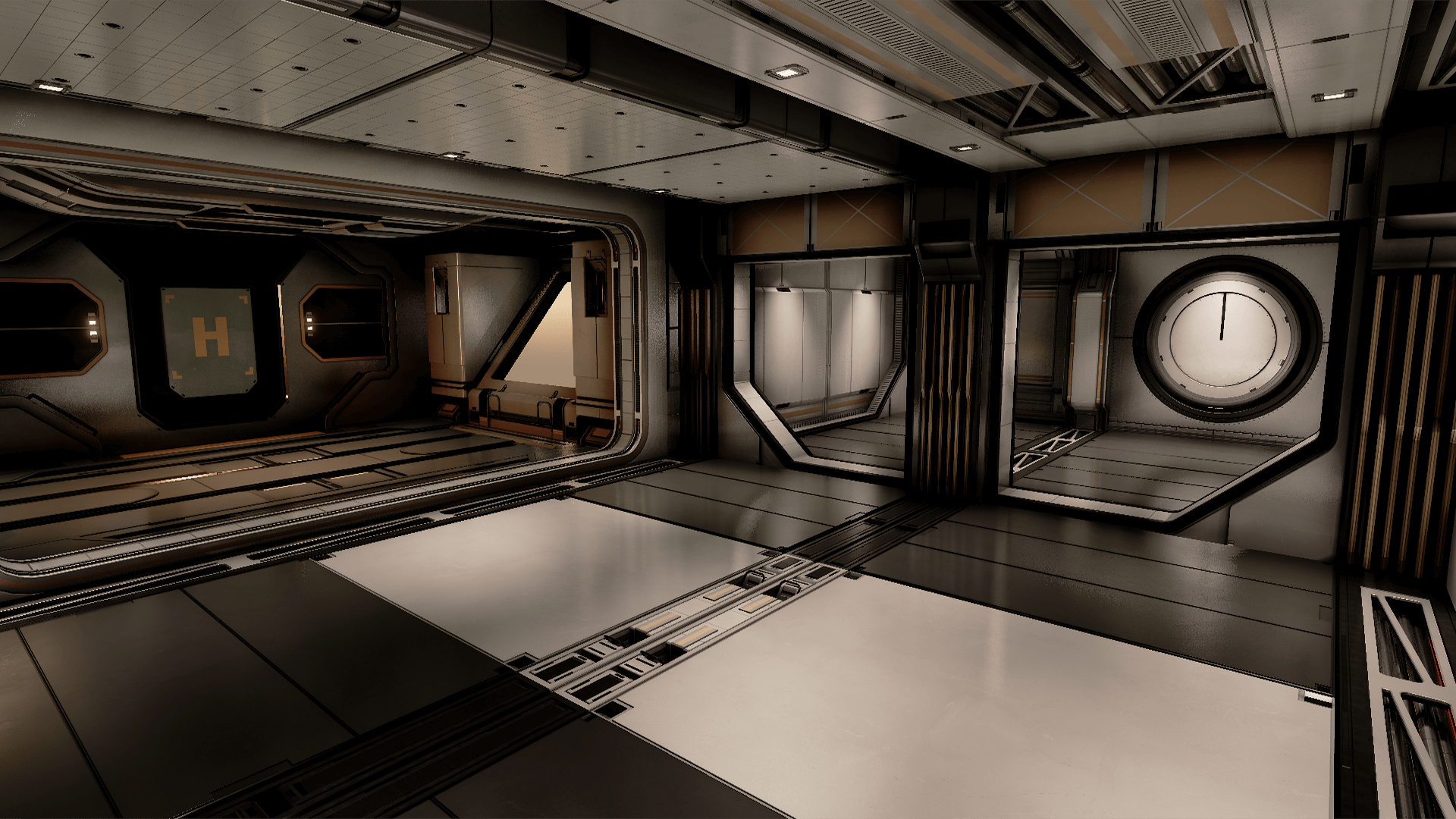 模块化 科幻 走廊 环境 虚幻4 UE4 Modular SciFi Interiors插图1