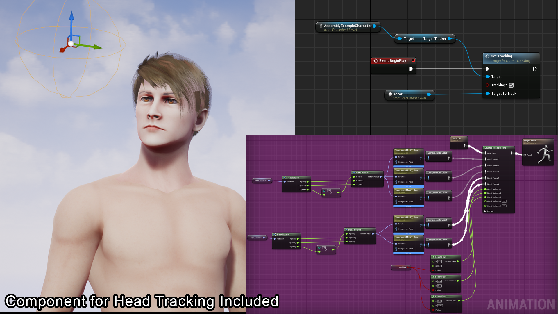 角色捏脸创建蓝图 虚幻4 ue4 Assembly Modular Character Creator 426插图3