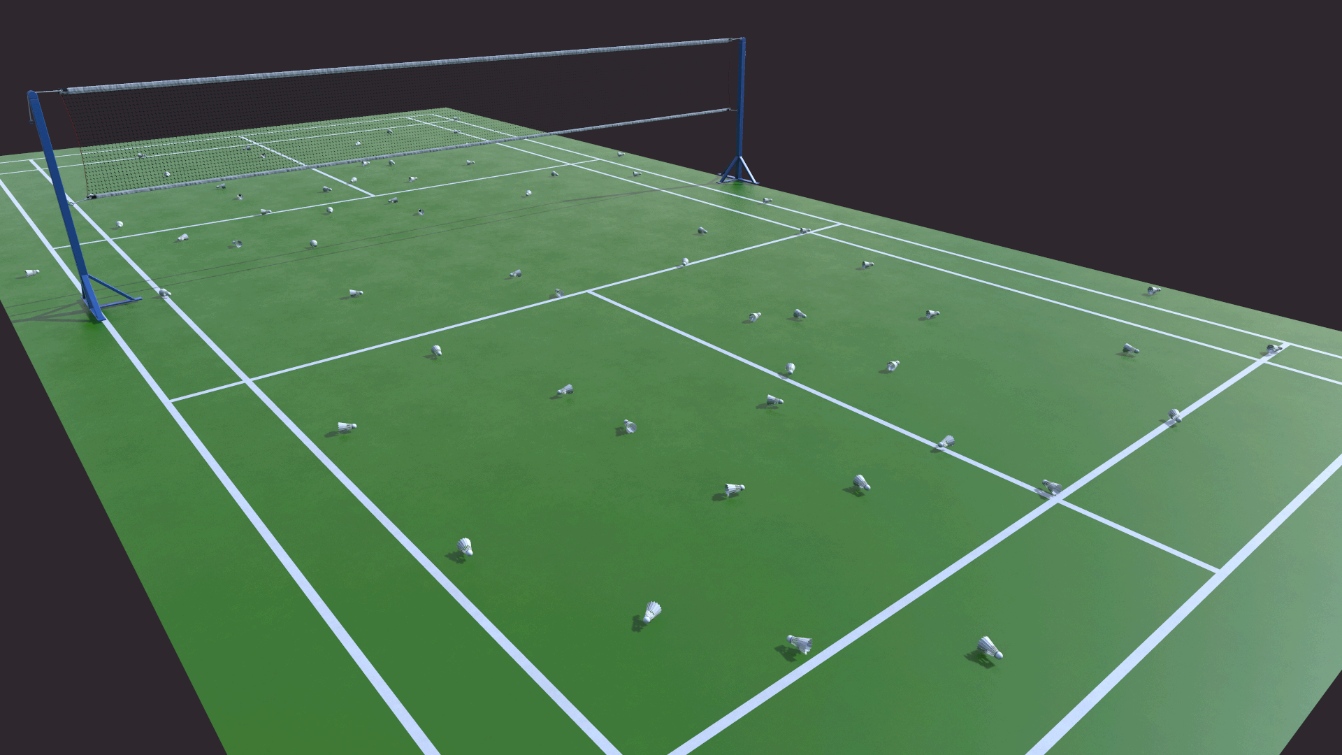 Sport Badminton 虚幻4 UE4 网球场 羽毛球 球拍 场景 素材包插图2