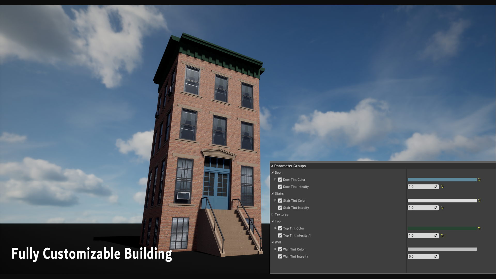 城市交通街道生成蓝图 虚幻4 ue4 Procedural Tenement Buildings插图2