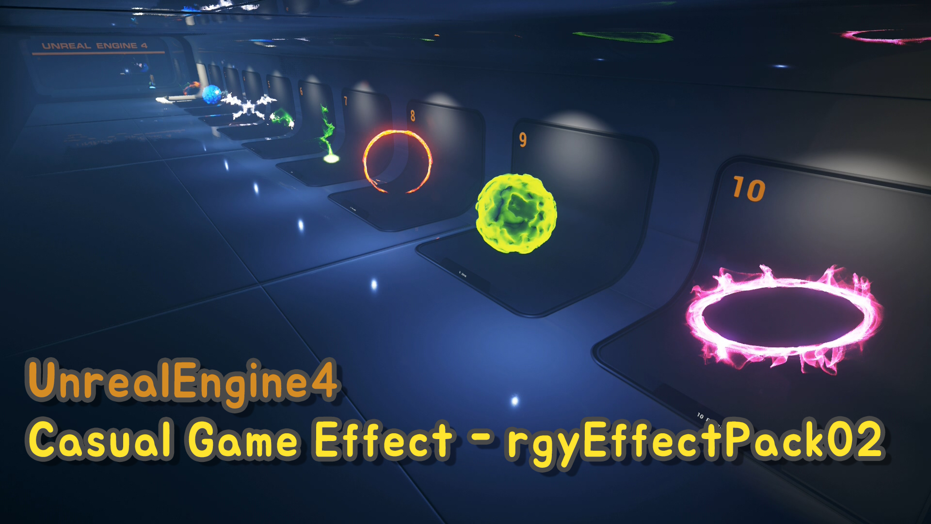 闪电 火圈 特效 粒子 虚幻4 UE4 Casual Game Effect Pack 02