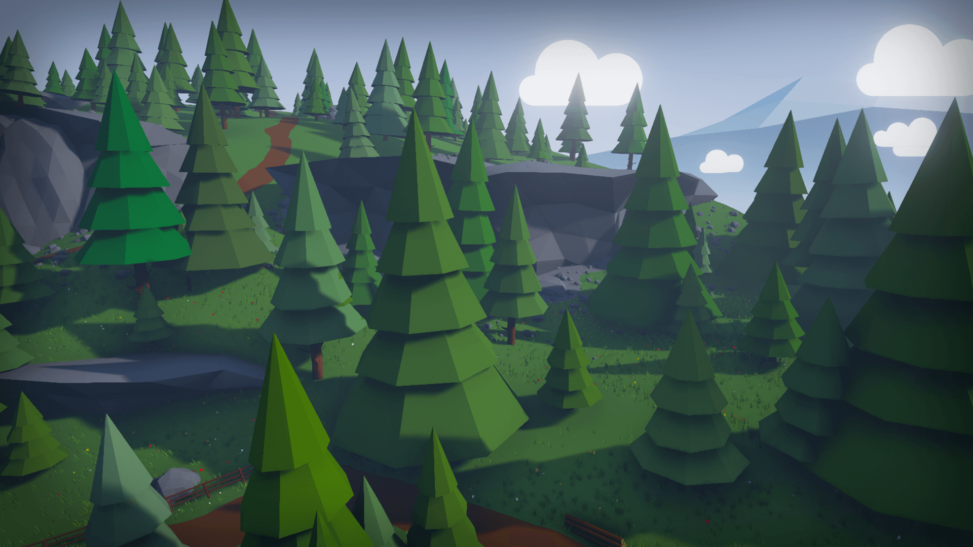 特色 低模 海滩 场景 虚幻4 UE4 Stylized Low Poly Environment插图1