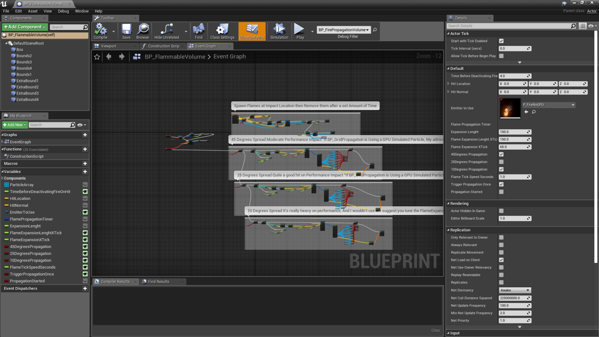 喷火枪引燃反馈游戏蓝图 虚幻4 ue4 Flamethrower With Flame Propagation 423插图11