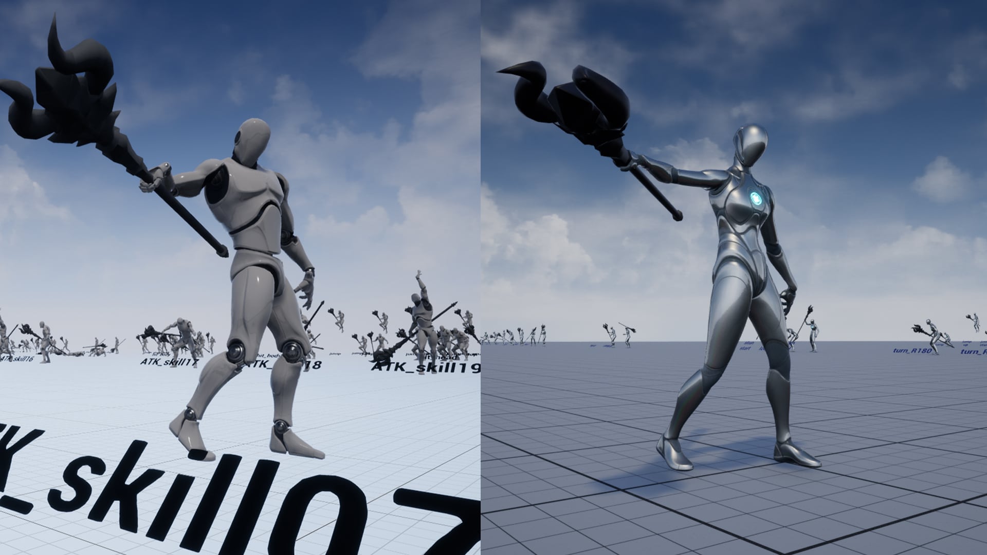 Witch Animation Set 虚幻4 UE4 巫师 法师 法杖 动画动作 素材包插图1