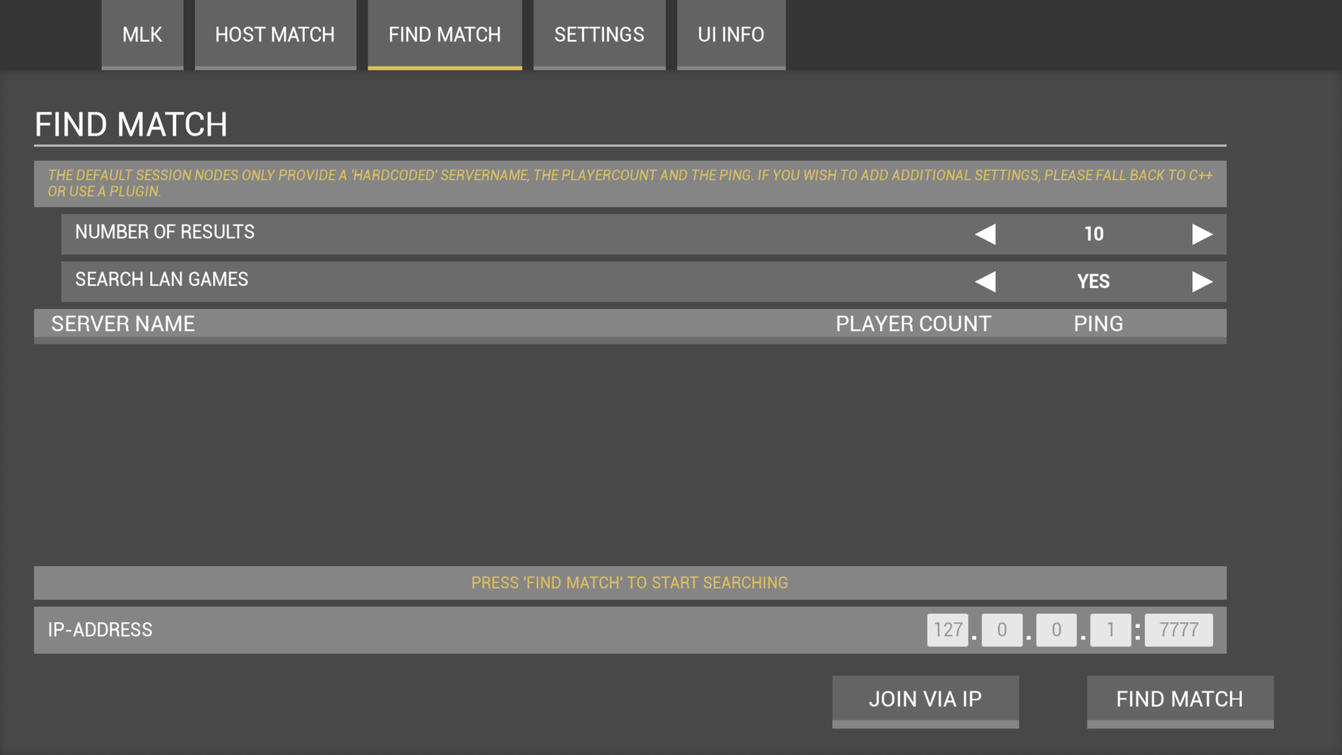 多人游戏 选择 设置 界面 蓝图 虚幻4 UE4 Multiplayer Lobby Kit插图2