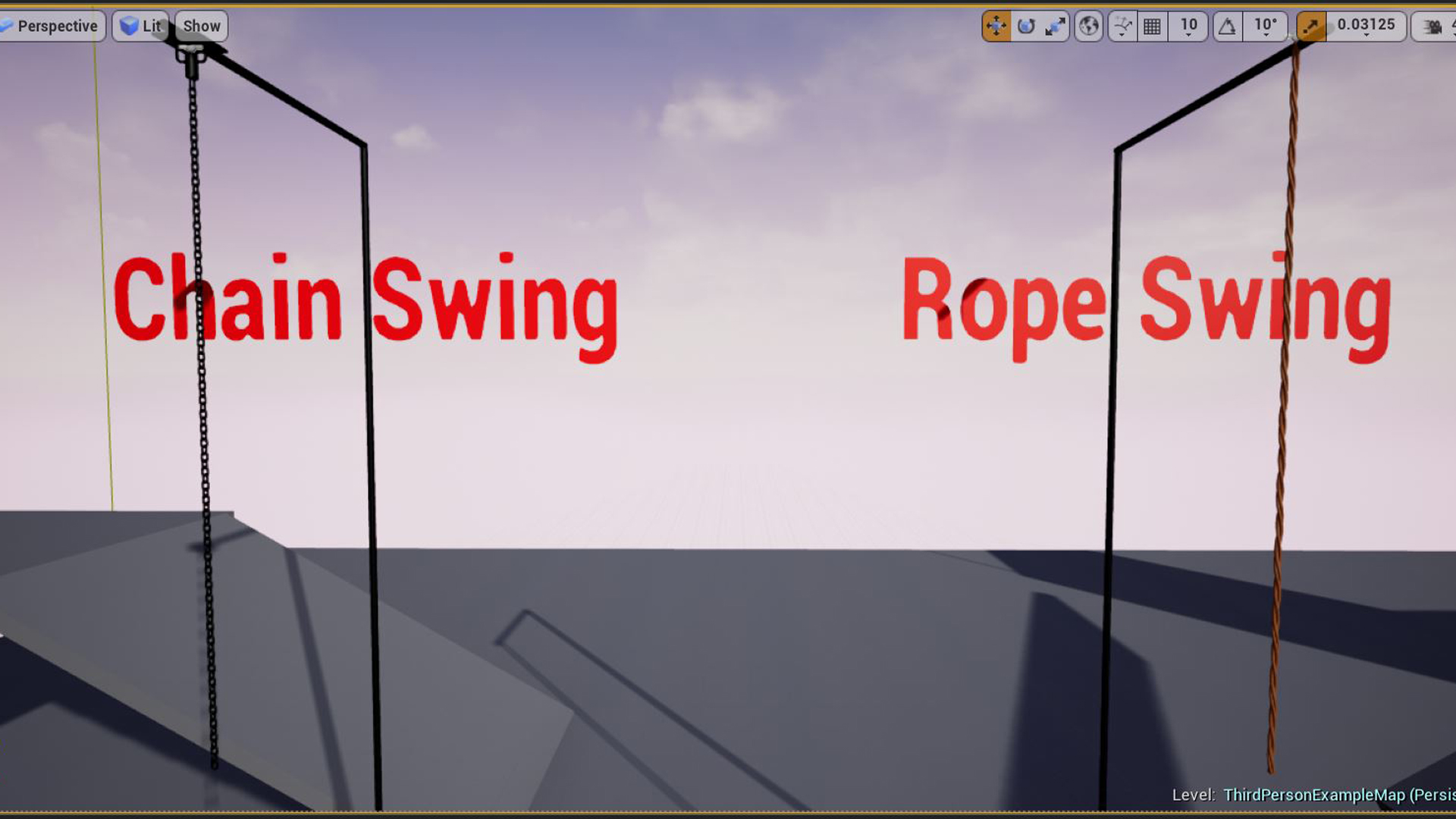 爬绳 荡绳 飞跃 泰山 动画 重定向 虚幻4 UE4 Rope Swing Climb