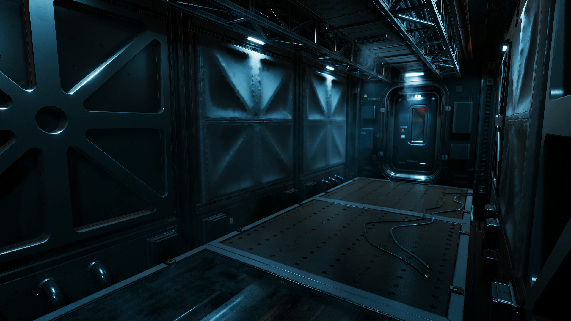 科幻  走廊  环境 虚幻4 UE4 Modular SciFi Engineer Hallways