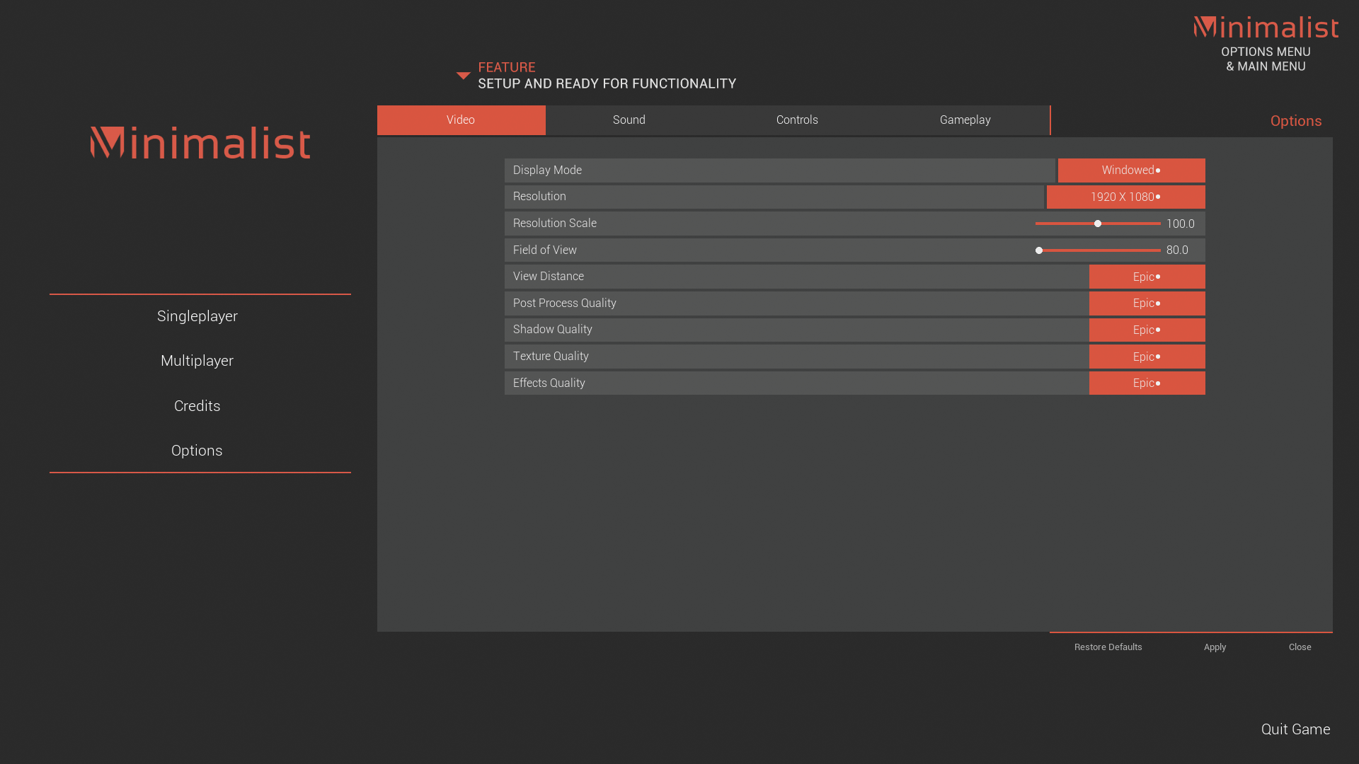 极简大气UI界面蓝图 虚幻4 UE4 Minimalist Interface Package v2插图2