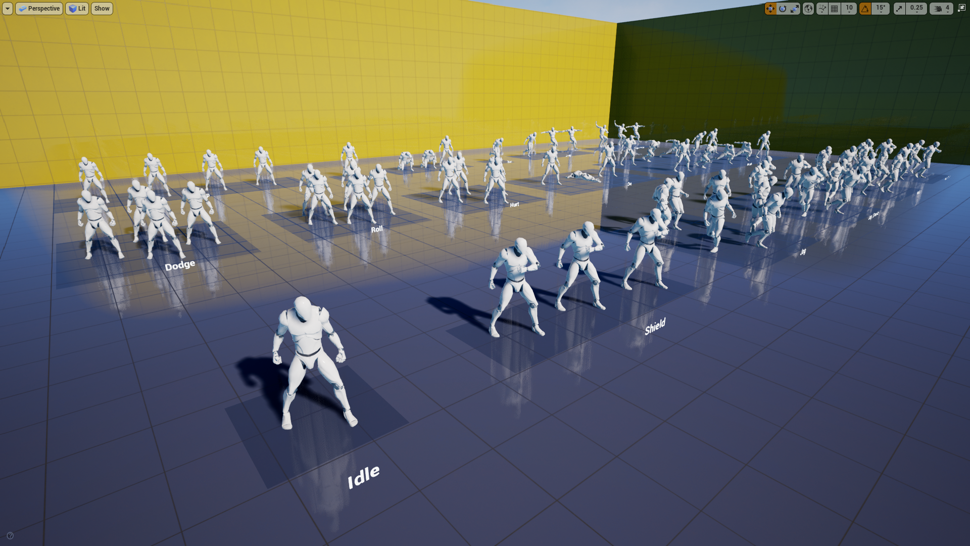 剑盾战士动画 虚幻4 ue4 Essential Sword Shield Animations 426插图2