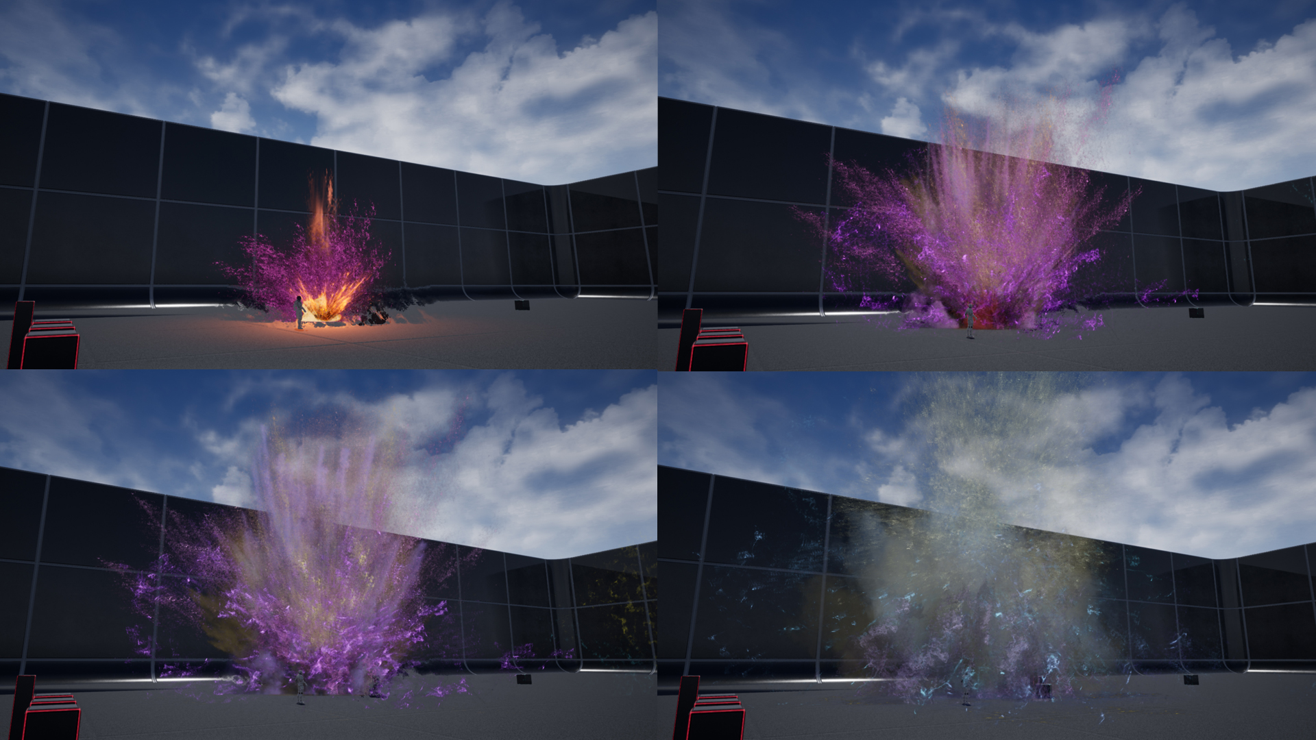 液体水流颜料爆炸泼溅粒子特效 虚幻4 ue4 Liquid_ExplosionVFX