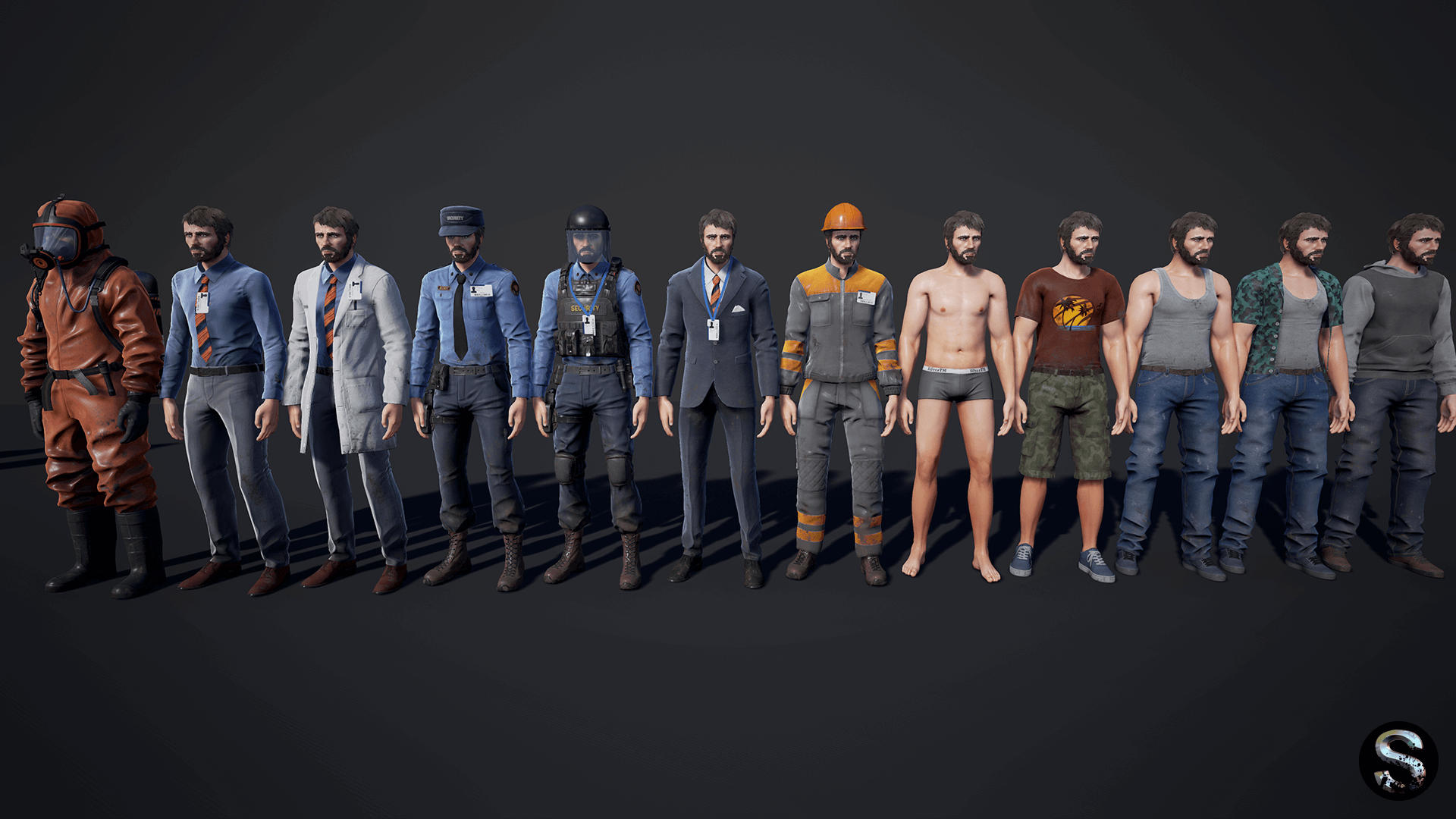 Personnel 虚幻4 UE4 人群 各种职业 高质量 npc 角色