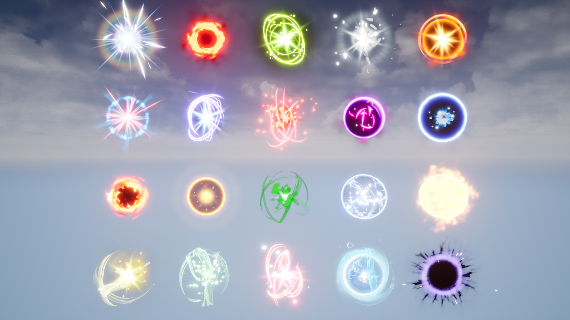 扩展 收缩 魔法球 粒子 特效 虚幻4 UE4 Glowing orbs pack插图3