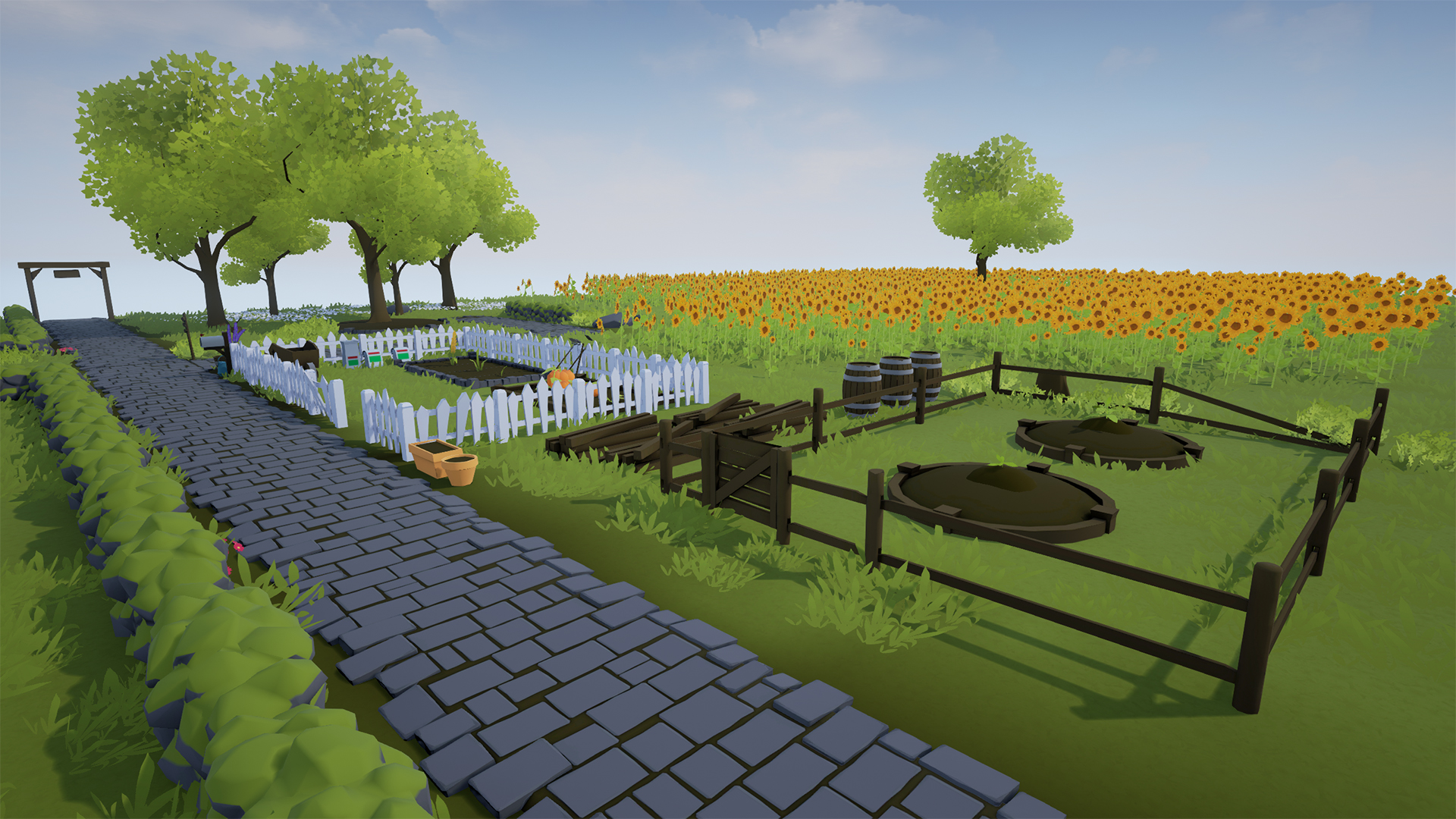 卡通 农场 种植园 环境 场景 工具 虚幻4 UE4 Stylized Farm Kit插图1