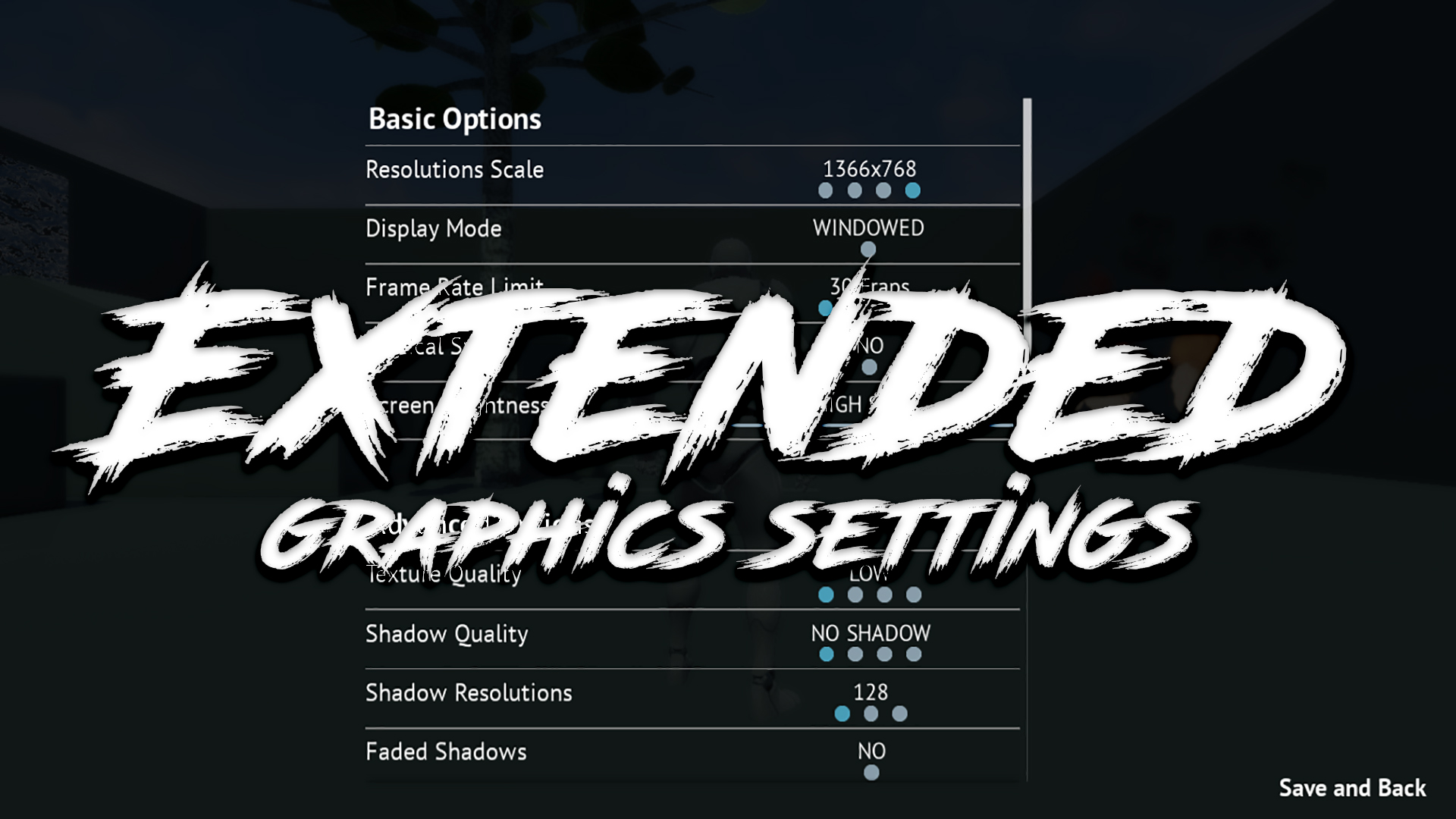 游戏画质显卡特效设置蓝图 虚幻ue4 Extended Graphics Settings