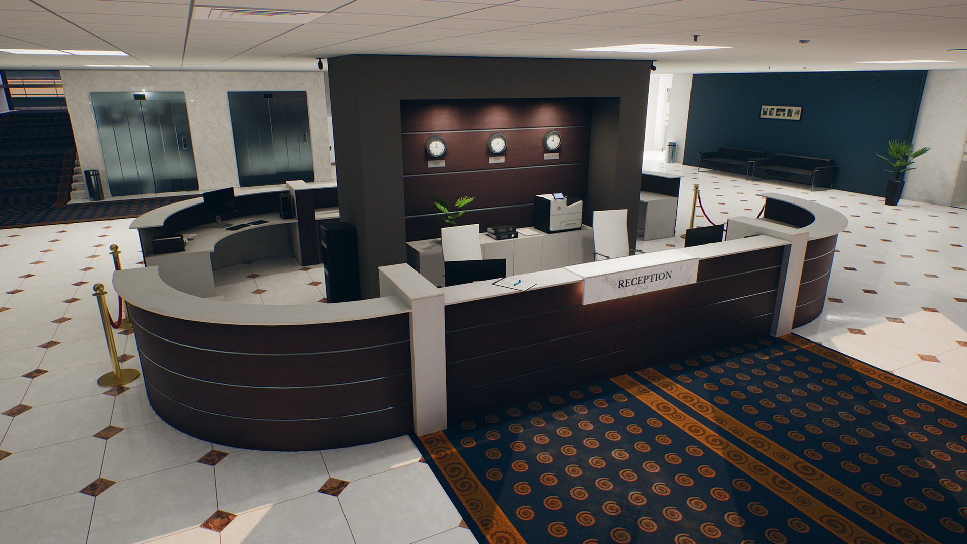 QA Office and Security Room 虚幻4 UE4 高画质 办公 公司 场景