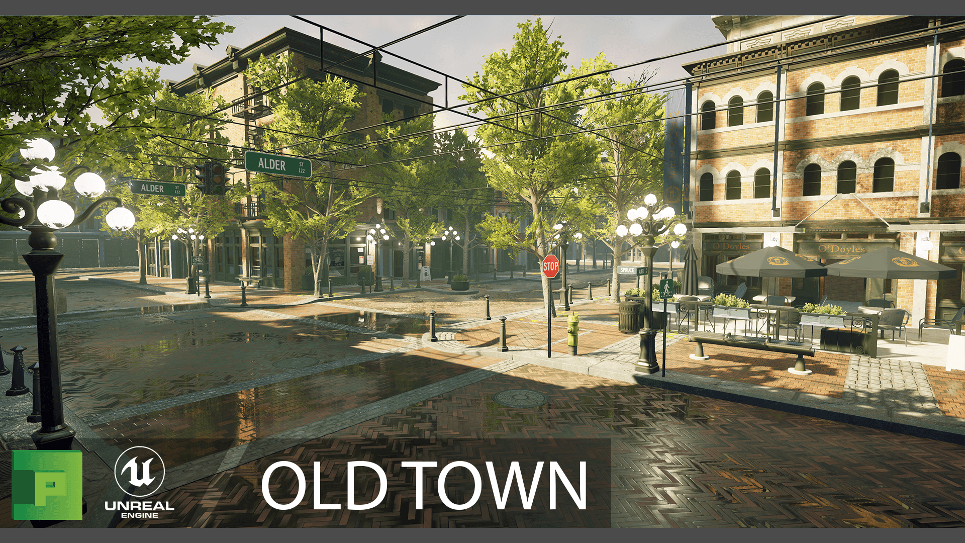 Old Town 虚幻4 UE4 美国 老城区 春夏秋冬 场景