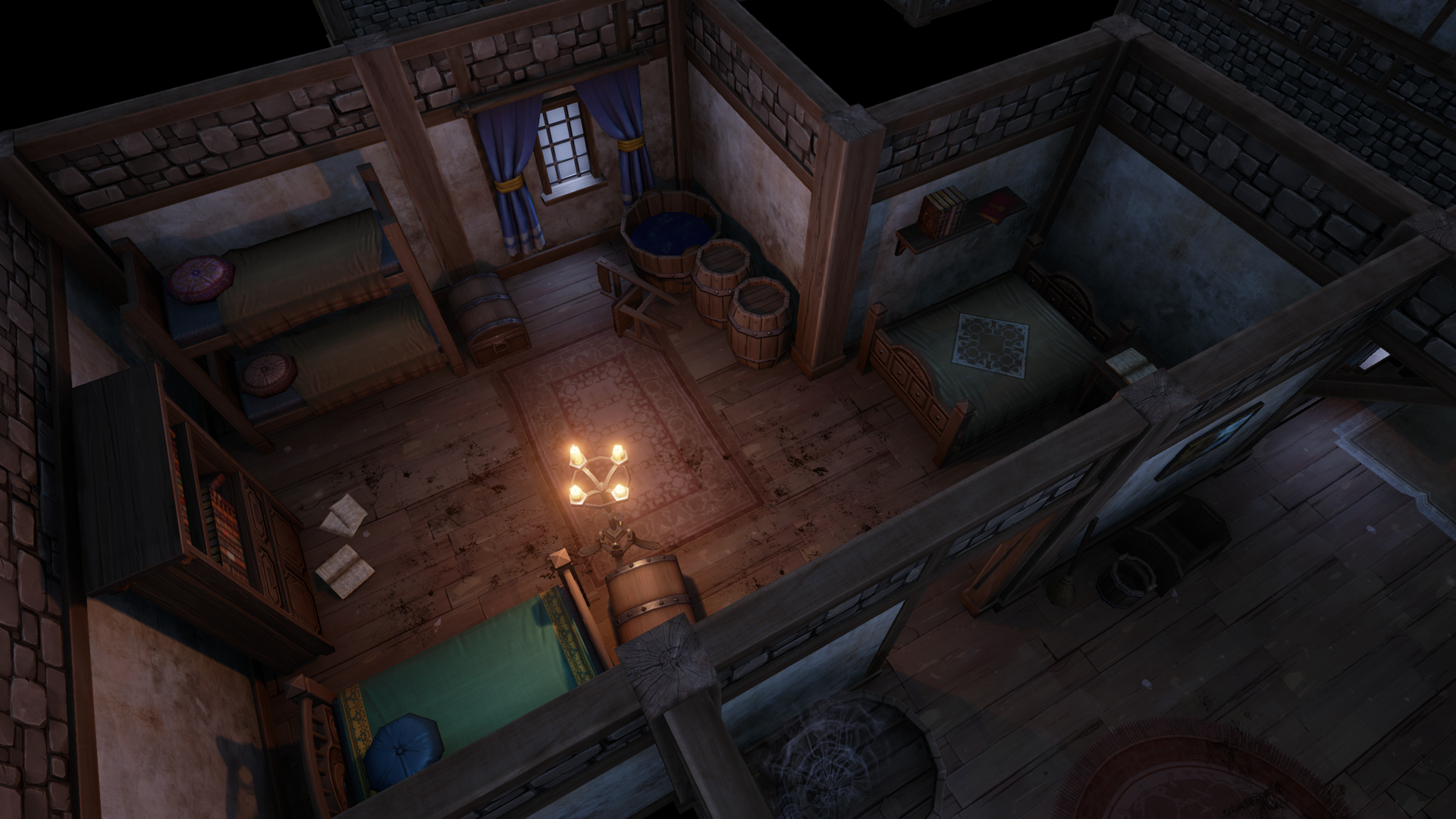Top-Down Interiors 虚幻4 UE4 上帝视角 中世纪 室内 场景 素材插图3