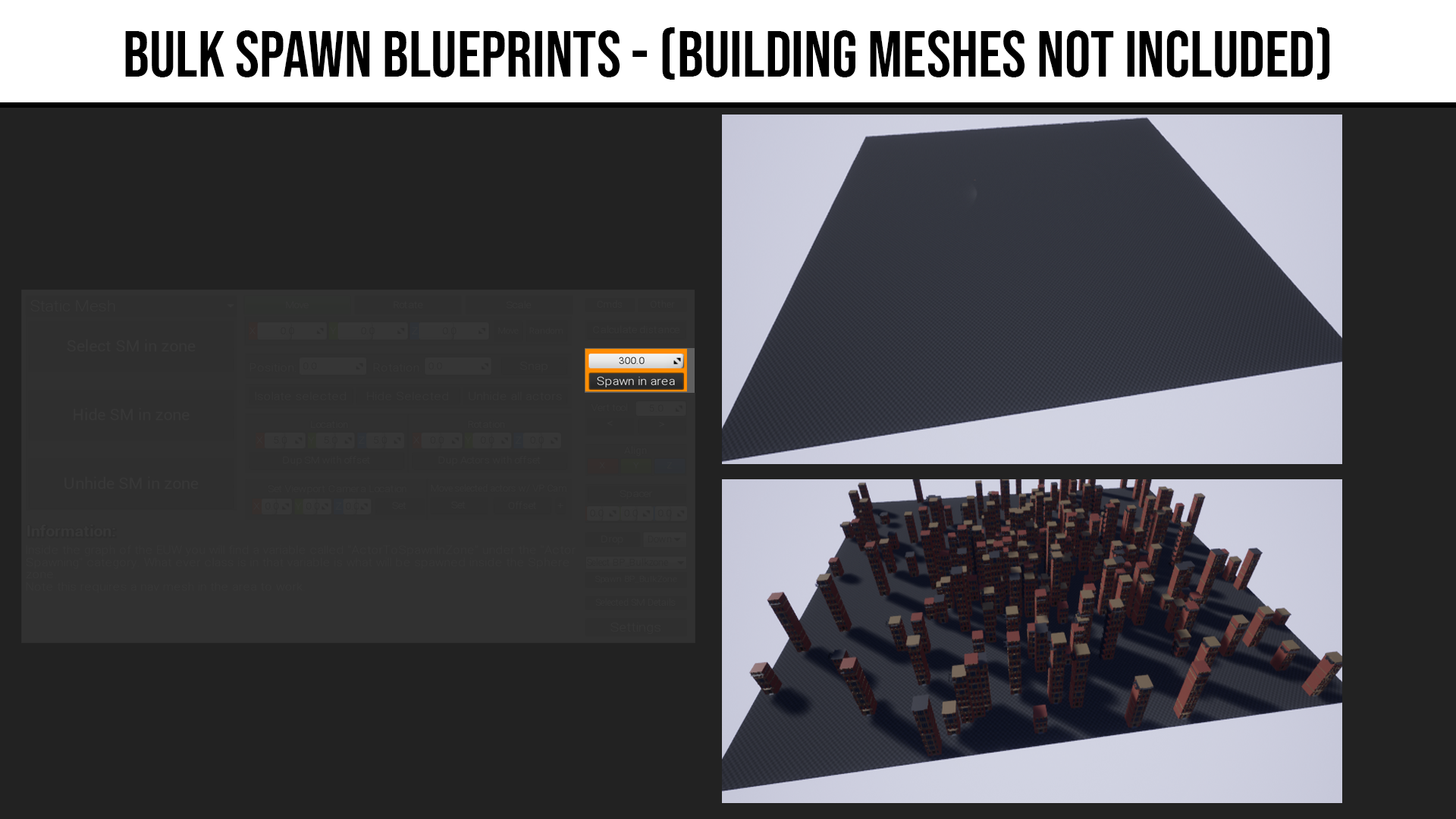 物体摆放批量分布角度游戏蓝图 虚幻4 ue4 Level Design Tool Kit插图1
