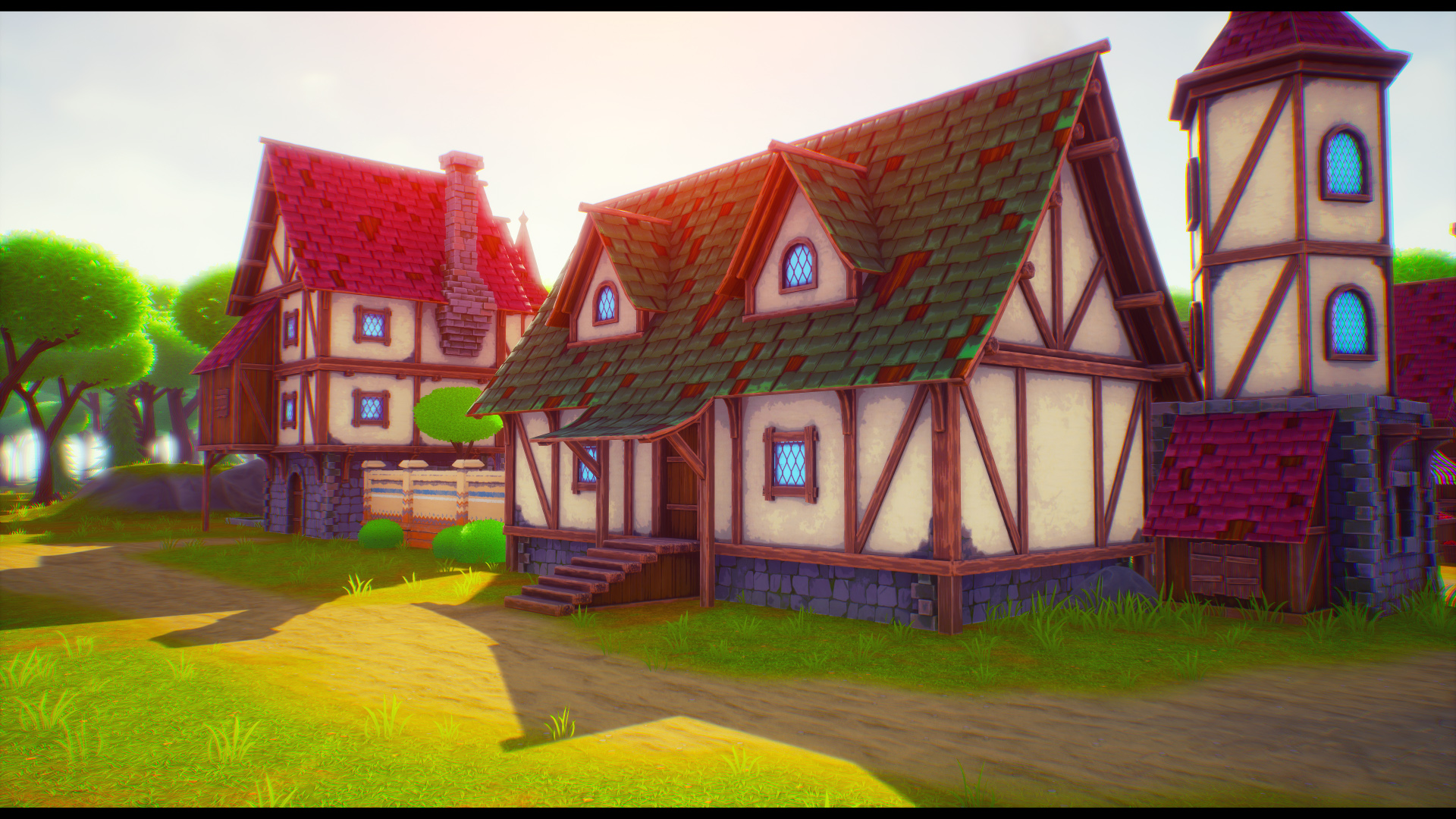 卡通 角色扮演 村落 乡村 环境 场景 虚幻4 UE4 Fantasy Village