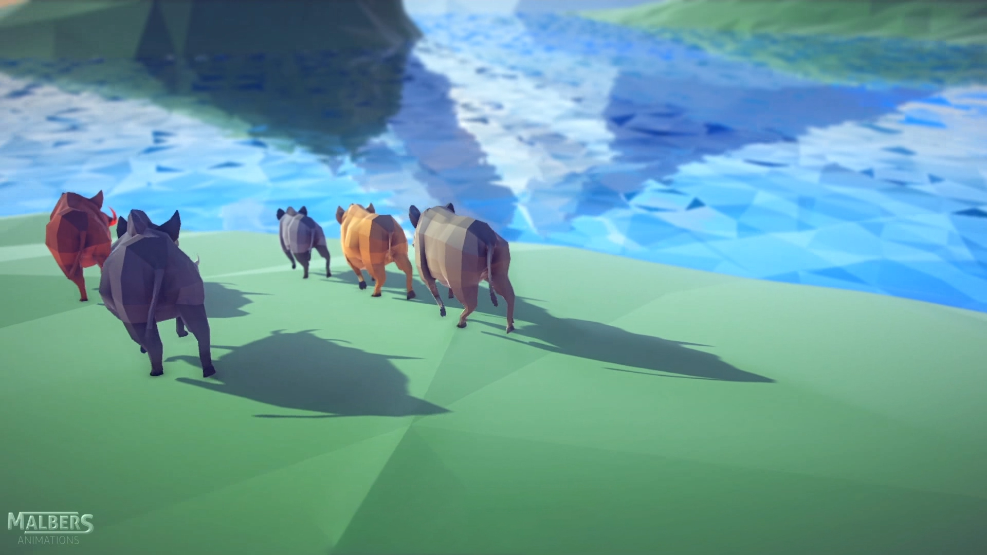 卡通低模野猪山猪动物游戏角色含动画 虚幻4 ue4 Poly Art Boar插图4