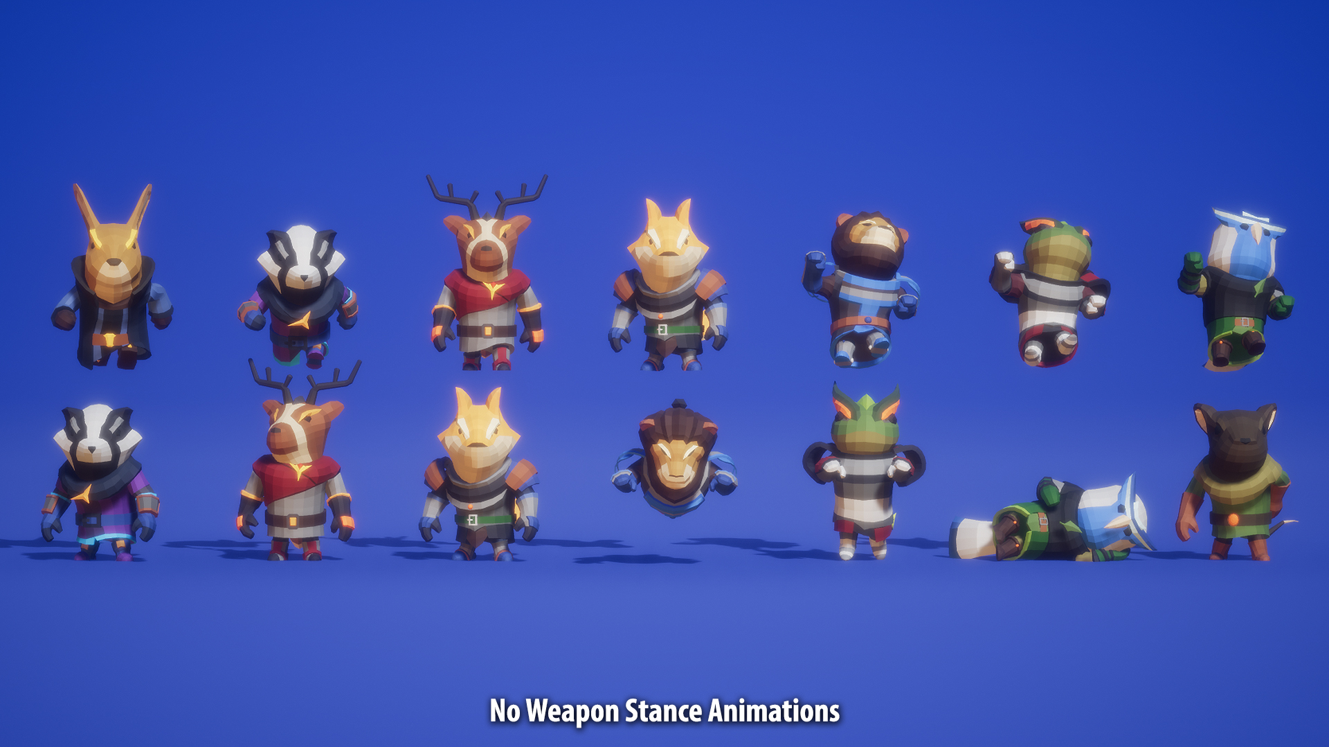 动物 骑士 卡通 角色 虚幻4 UE4 Modular Animal Knights Polyart插图3