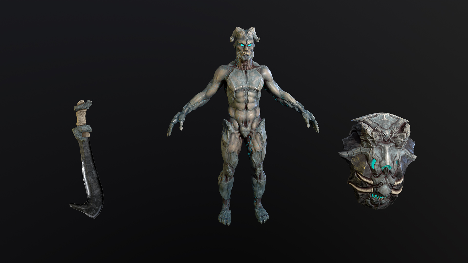 火焰恶魔暗夜精灵游戏角色重定向 虚幻4 ue4 Bone Monster 3插图8