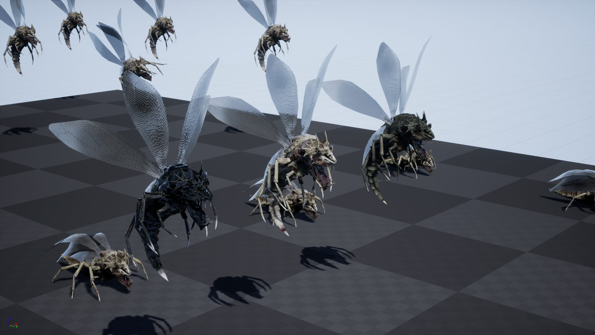 飞行昆虫甲虫蜘蛛怪物角色含动画 虚幻4 ue4 Monster_Beetle_Pack插图1