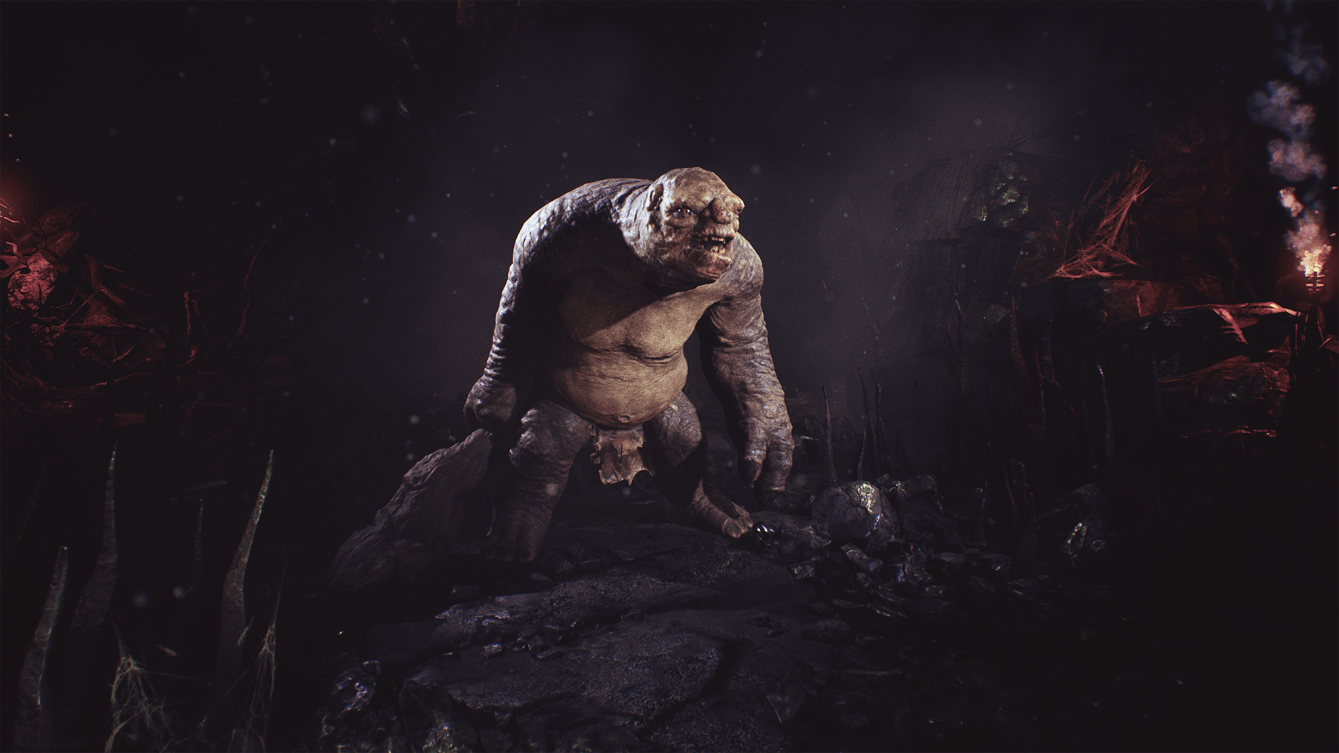 笨重巨魔怪物反派角色含动画 虚幻4 ue4 Cave Troll Lightweight