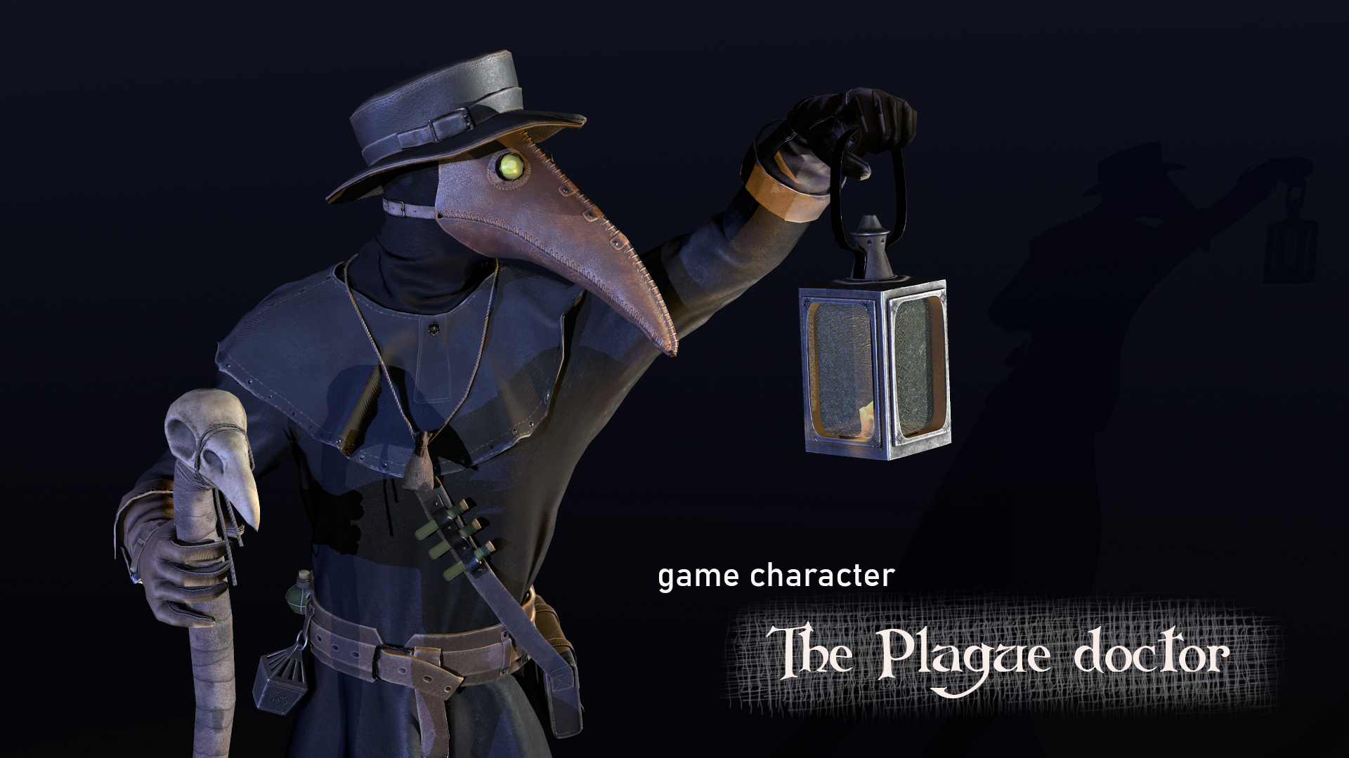 反派老鼠医生博士游戏角色含动画 虚幻4 ue4 mr Plague Doctor